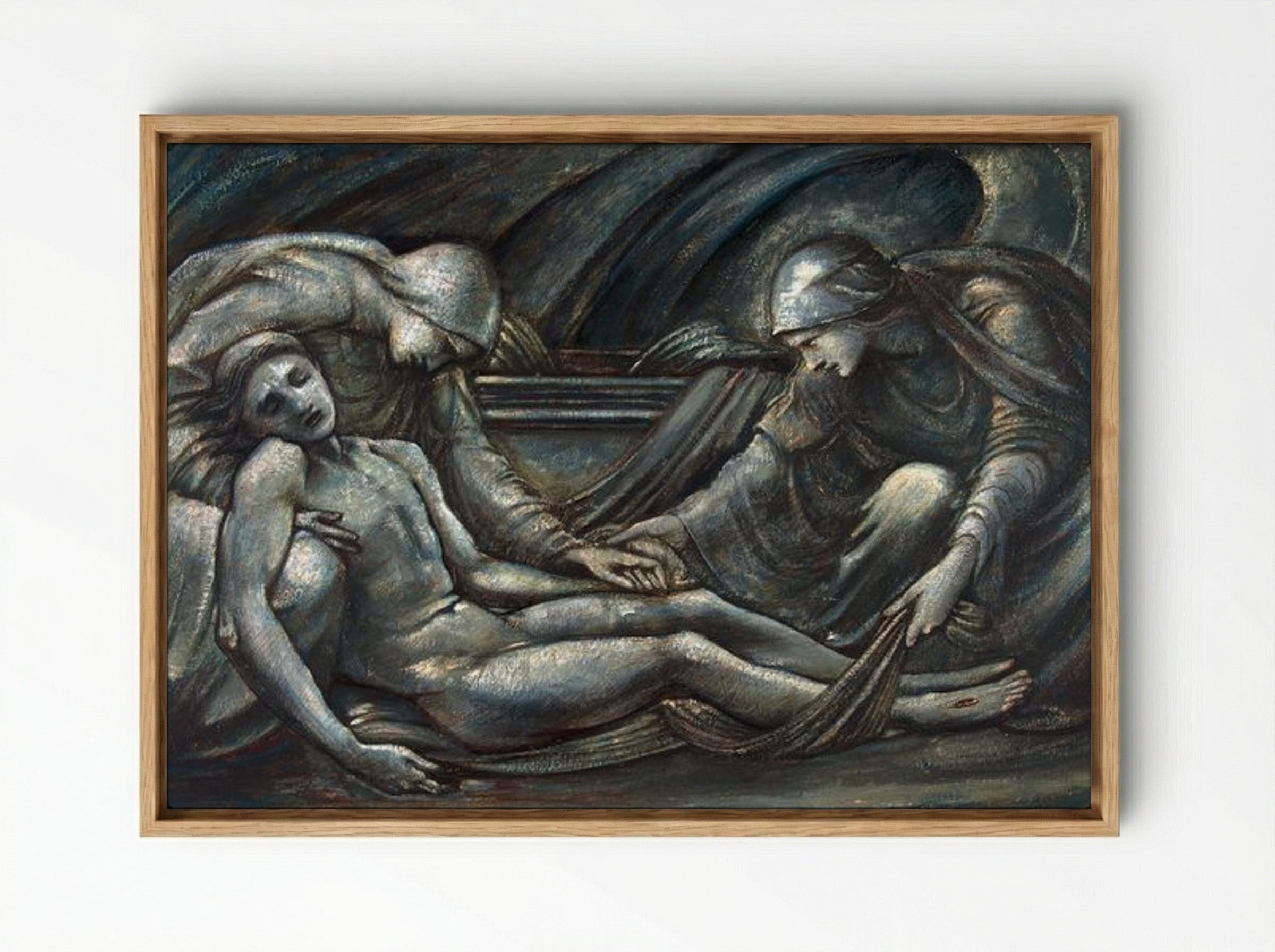 The Entombment - Edward Burne-Jones - Framed Canvas Wood