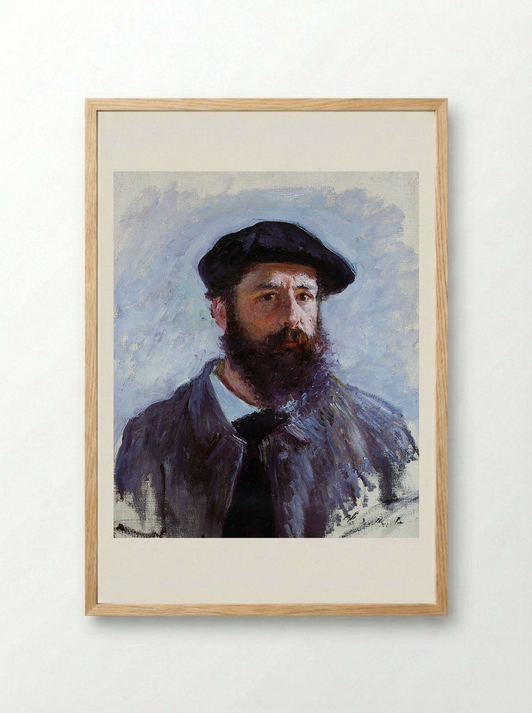 Self-Portrait with a Beret - Claude Monet - Framed Print Wood