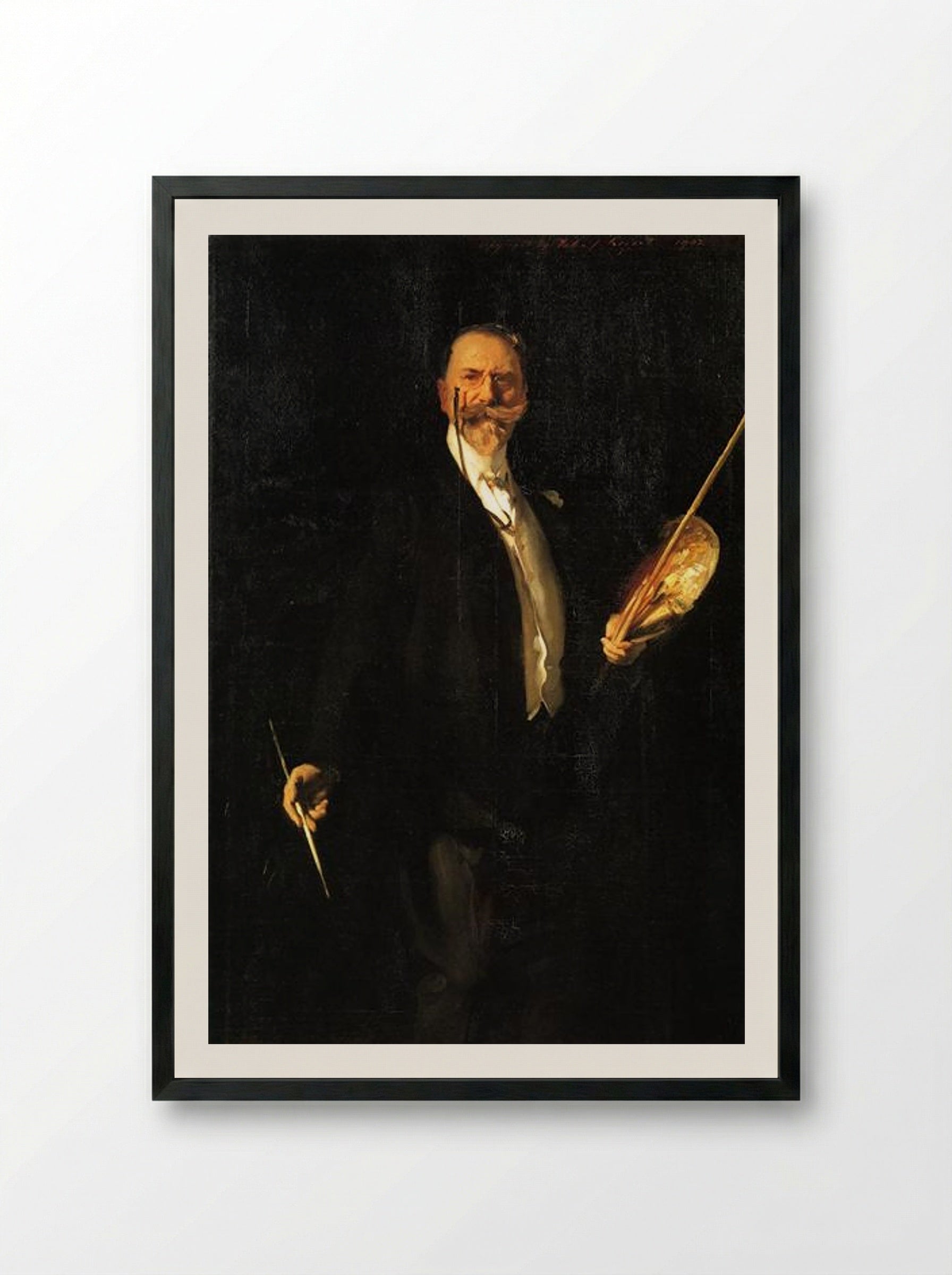 William Merritt Chase - John Singer Sargent - Framed Print Black