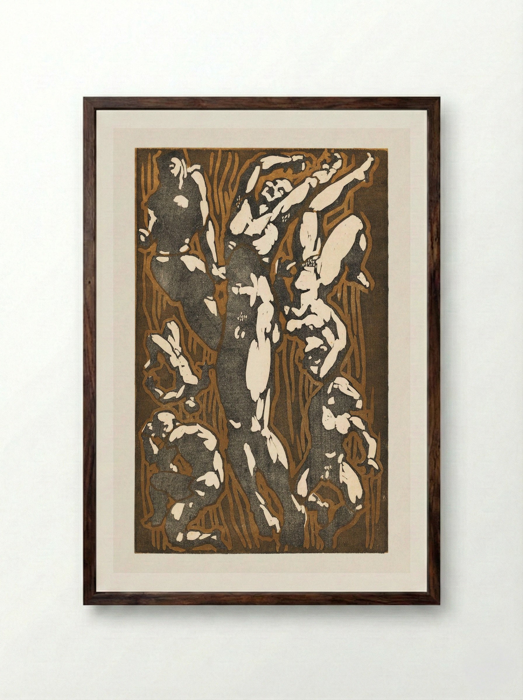 Nude Figures in Various Poses - Reijer Stolk - Framed Print Dark Wood