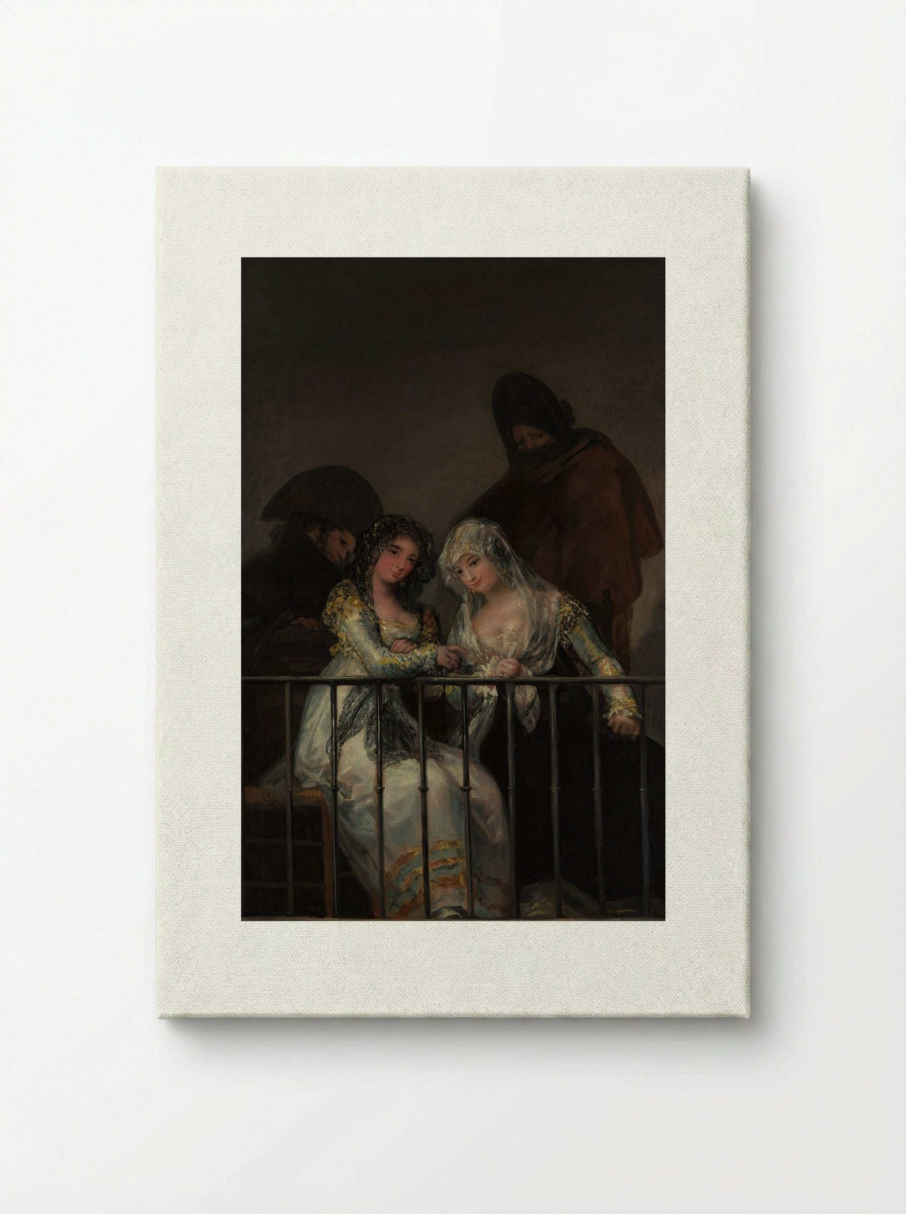 Majas on a Balcony - Francisco de Goya - Canvas
