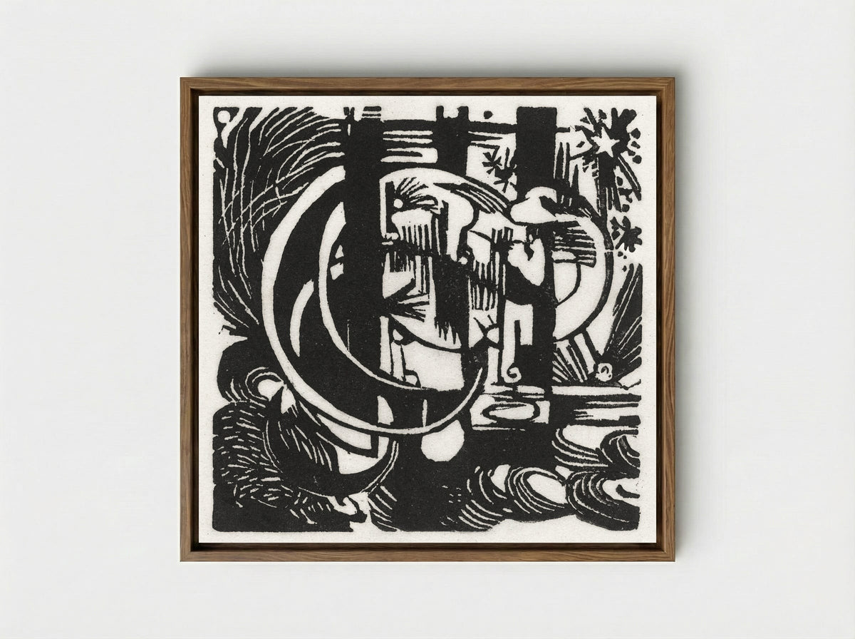 Lizards - Franz Marc - Framed Canvas Wood