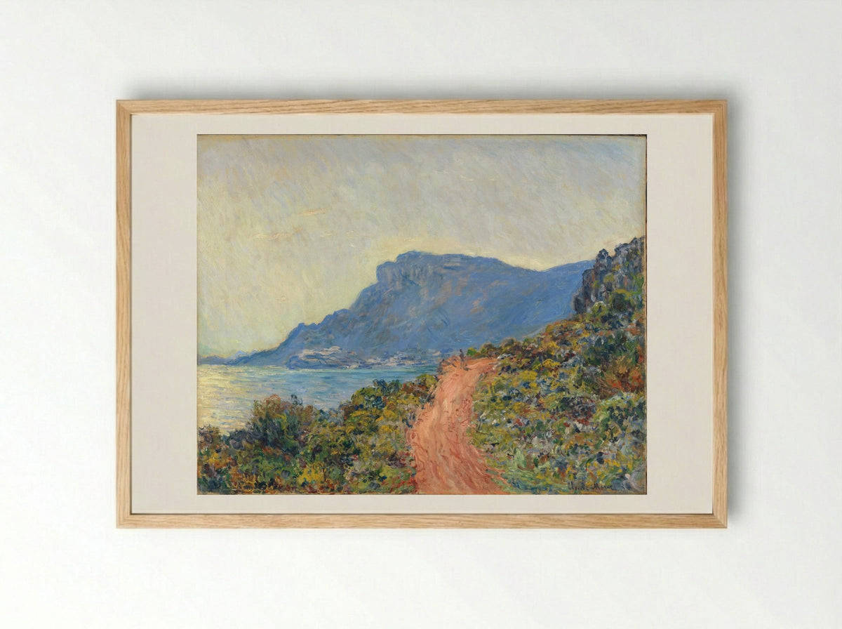 La Corniche near Monaco - Claude Monet - Framed Print Wood