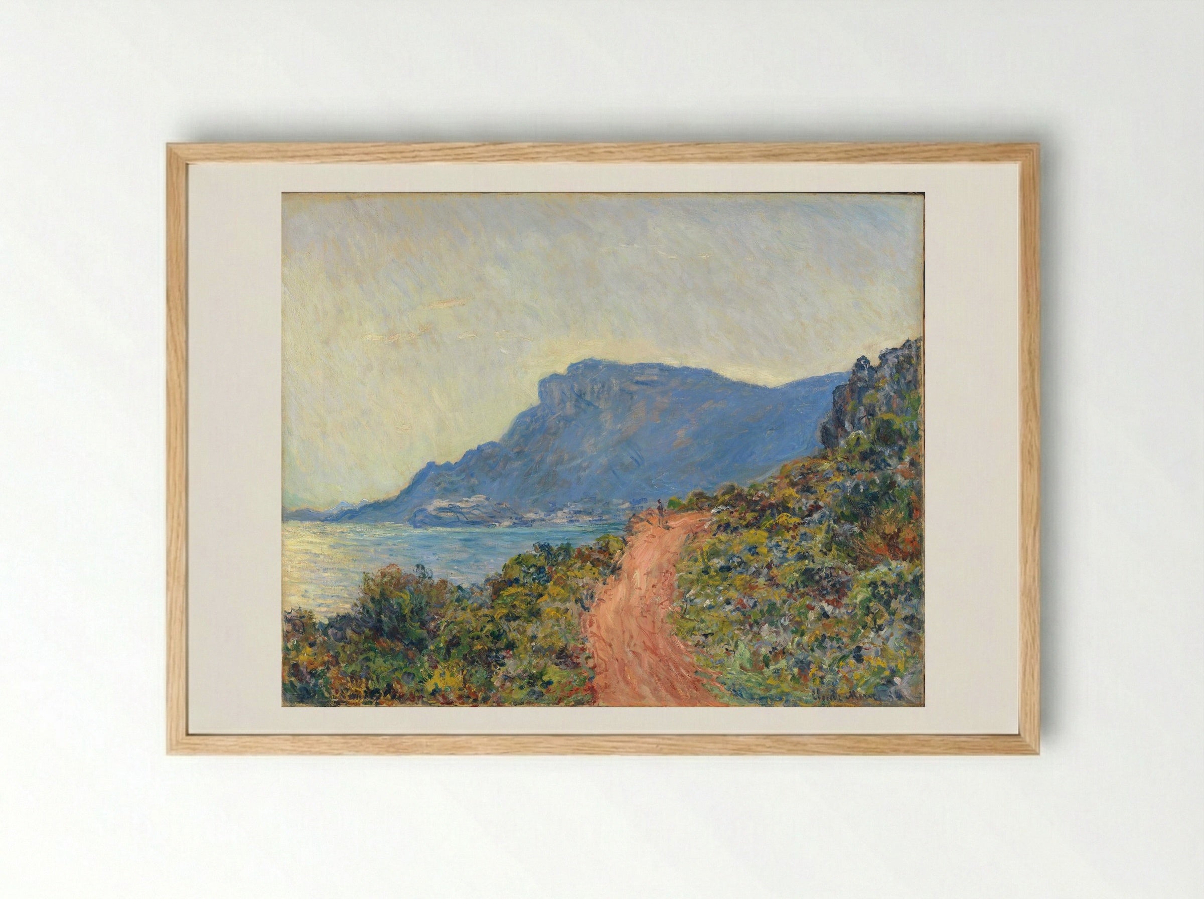 La Corniche near Monaco - Claude Monet - Framed Print Wood