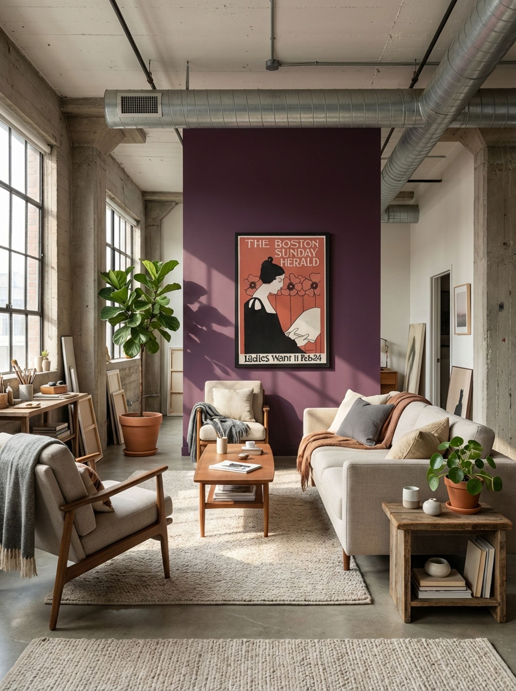 Portrait of a Woman Reading a Newspaper with Flowers - Ethel Reed - Lifestyle