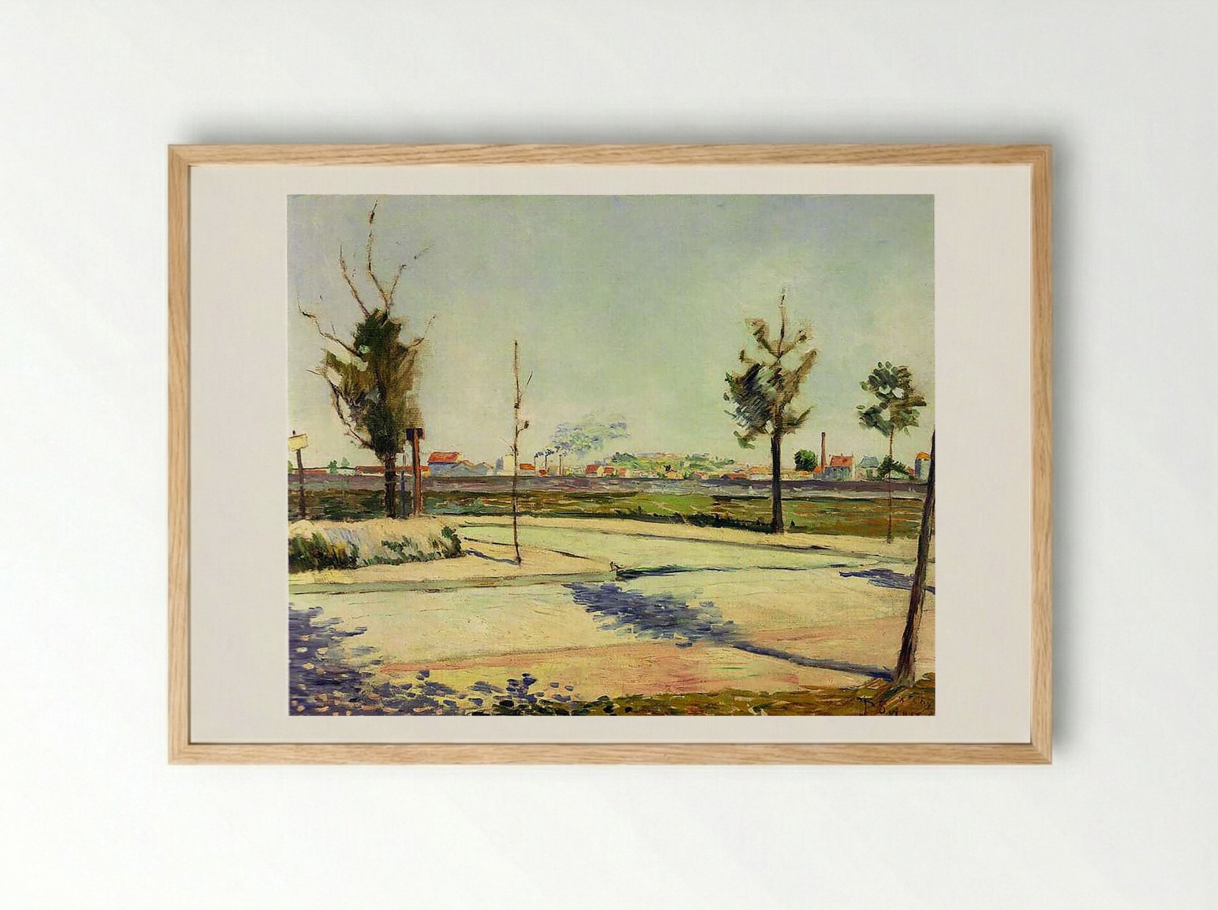 The Road to Gennevilliers - Paul Signac - Framed Print Wood