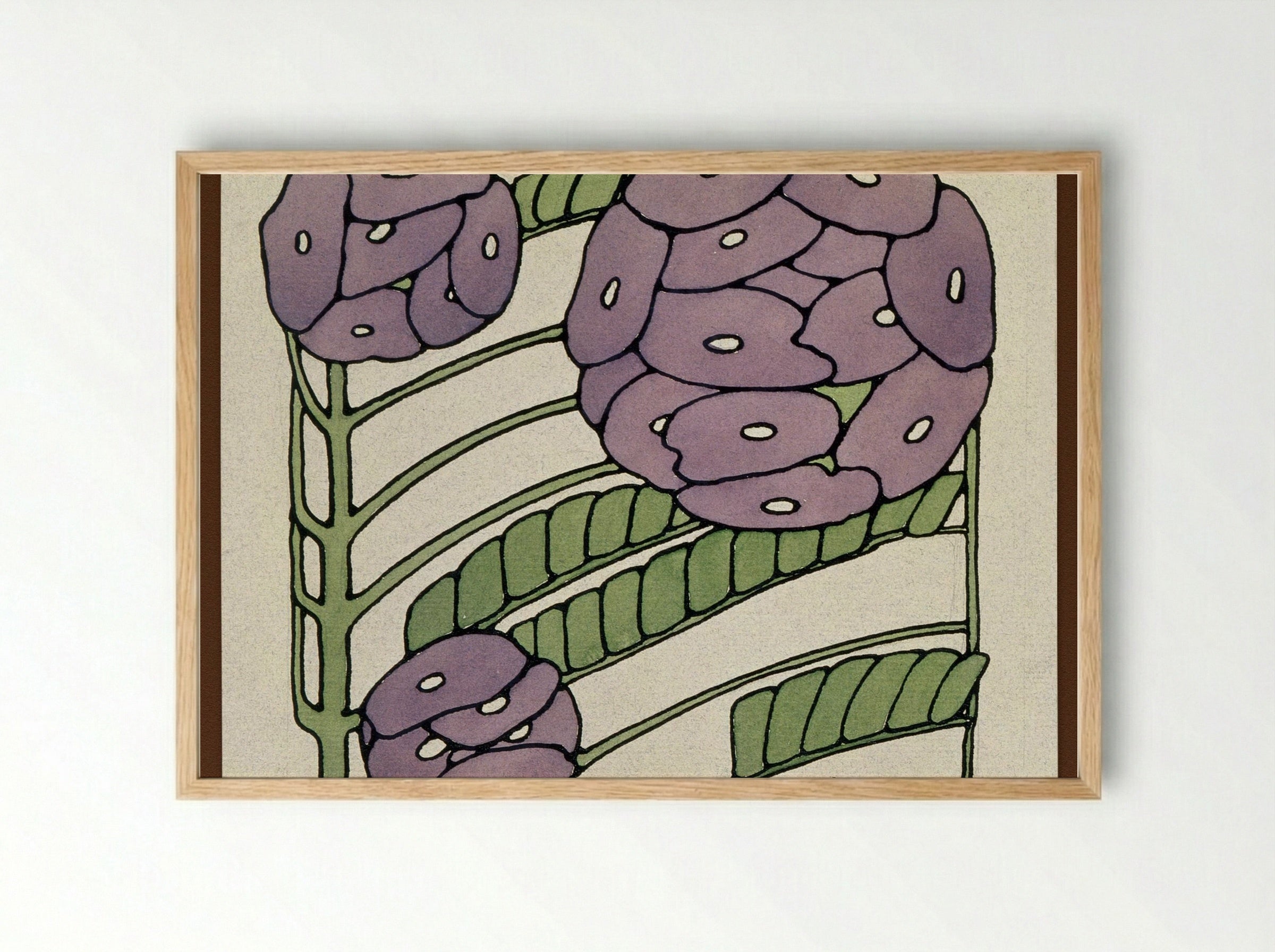 Purple Stylized (1915) - Hannah Borger Overbeck - Framed Print Wood