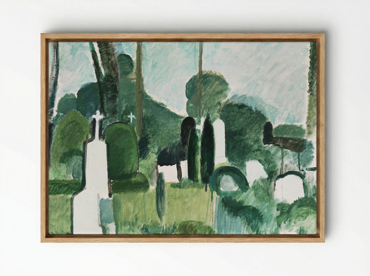 The Cemetery in Svanninge - Harald Giersing - Framed Canvas Wood