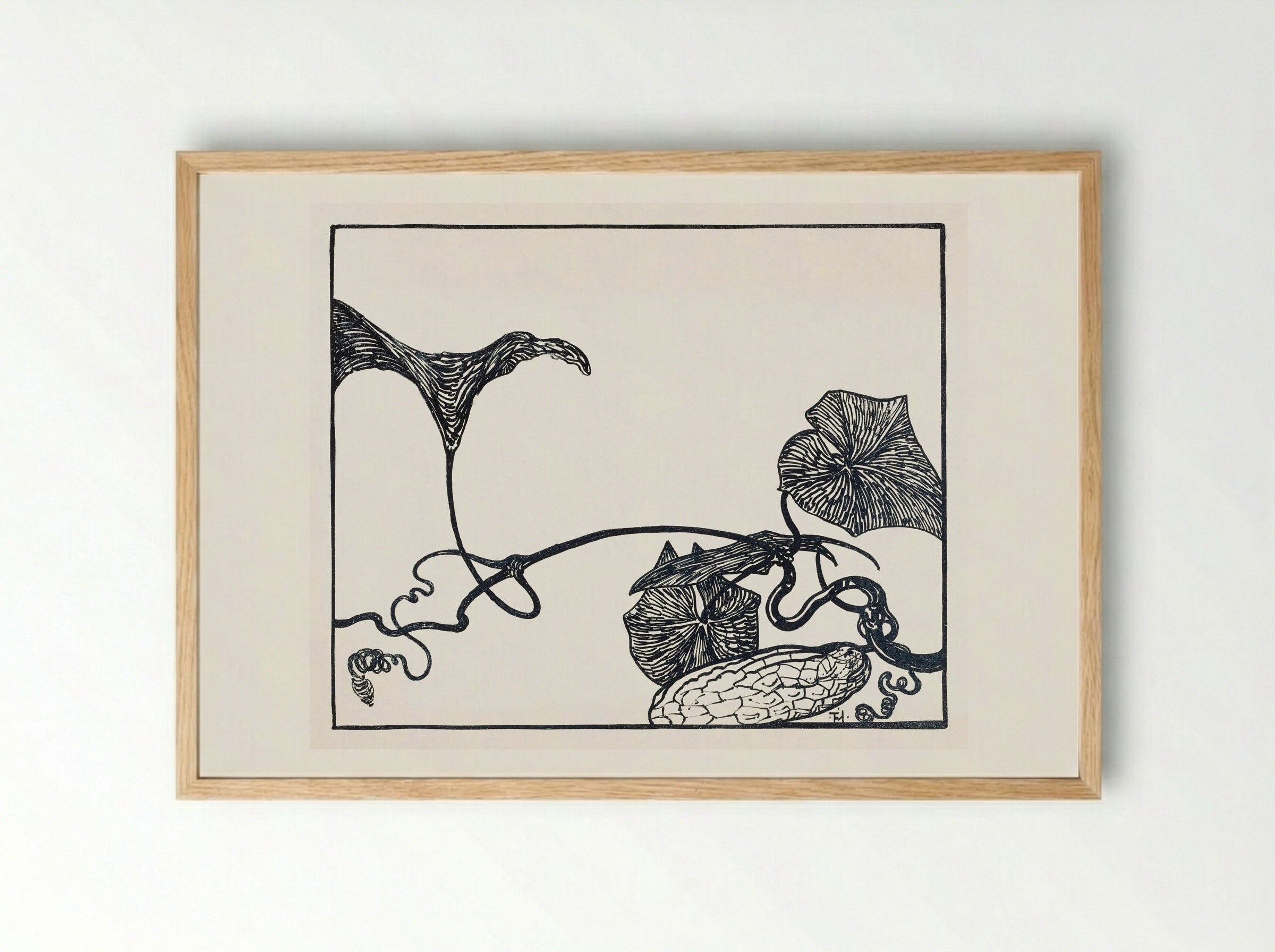 Augurkenplant (Gherkin Plant) - Theo van Hoytema - Framed Print Wood