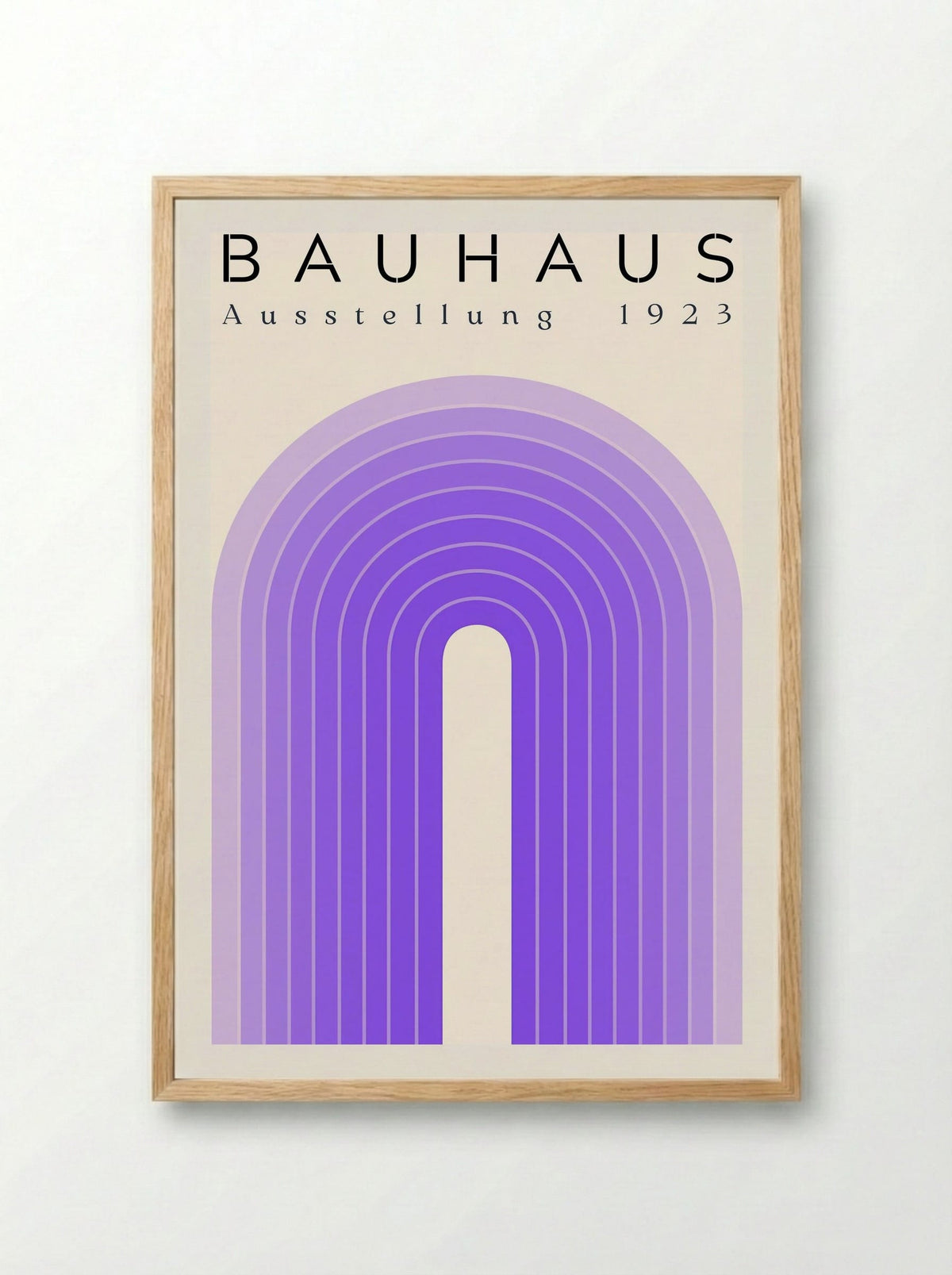 Bauhaus Violet Arch – 1923 Exhibition Poster - Framed Print Wood