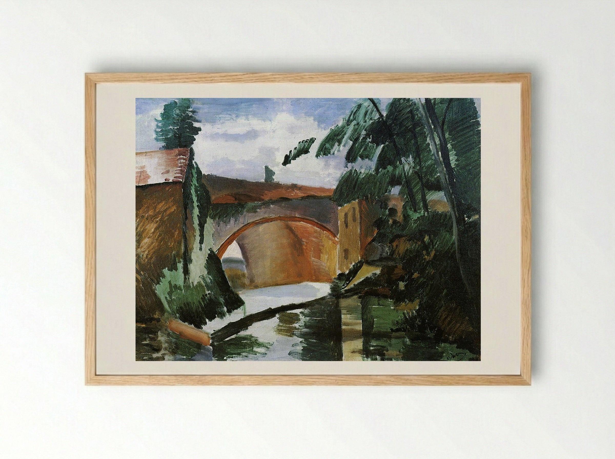The Bridge at Maincy - Paul Cézanne - Framed Print Wood