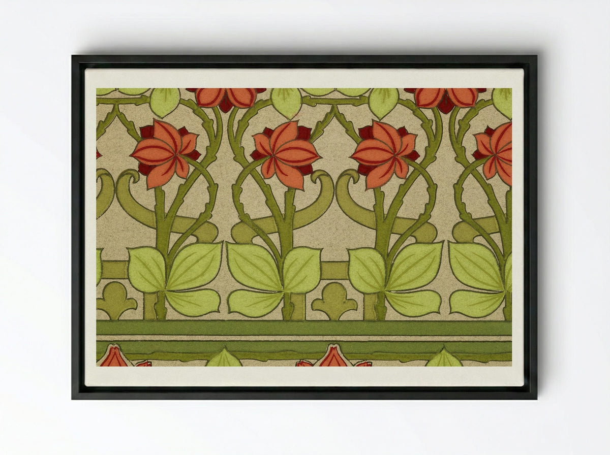 Frieze and Border - S.A. Maxwell - Framed Canvas Black