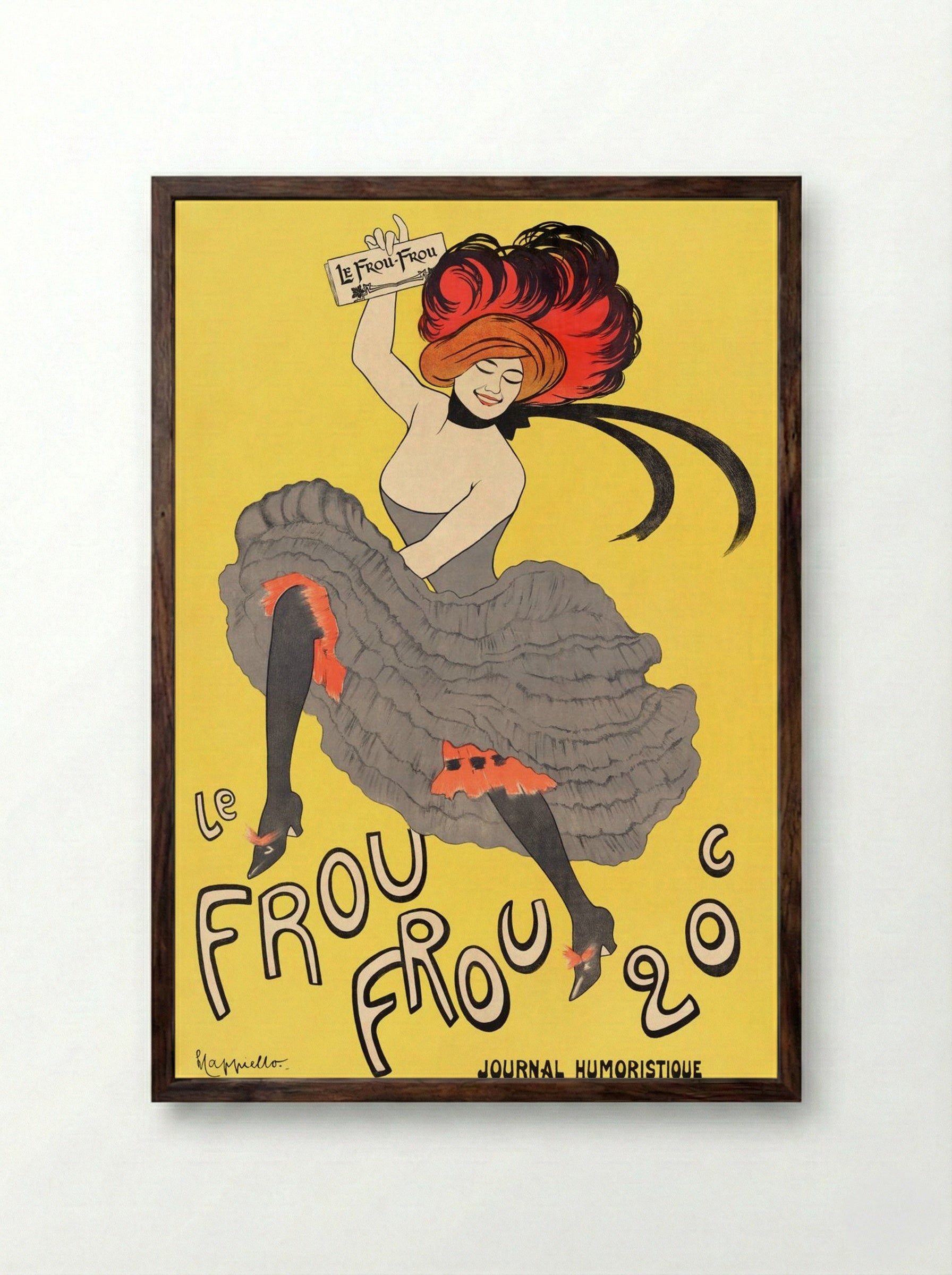 Le Frou-Frou - Leonetto Cappiello - Framed Print Dark Wood