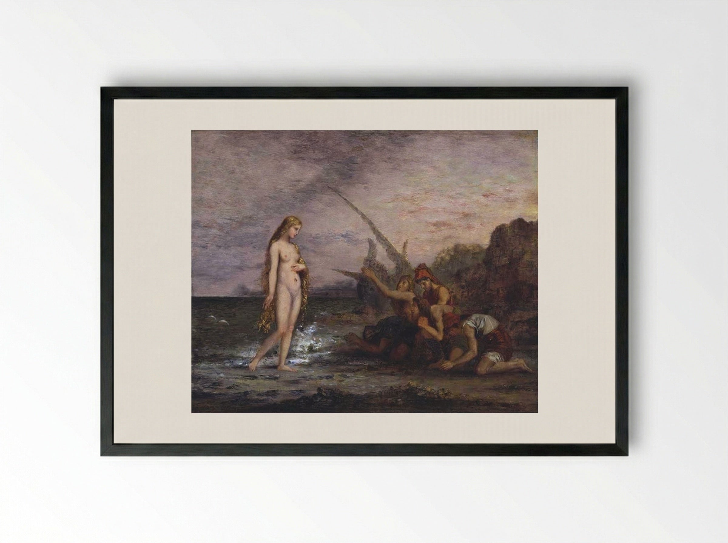 The Birth of Venus - Gustave Moreau - Framed Print Black
