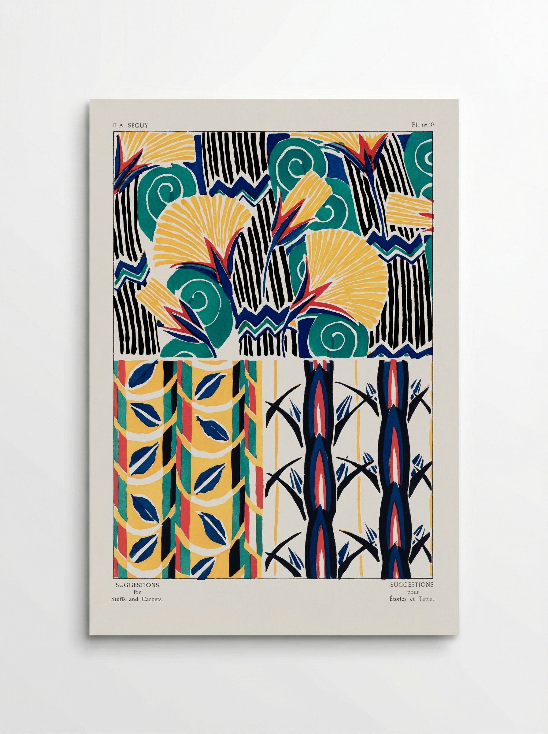 Suggestions for Stuffs and Carpets, Plate 19 - Émile-Allain Séguy - Poster
