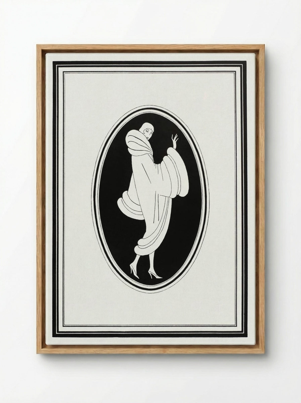 Advertisement for Brandt's Fur Coat - Fine Art Print - Framed Canvas Wood