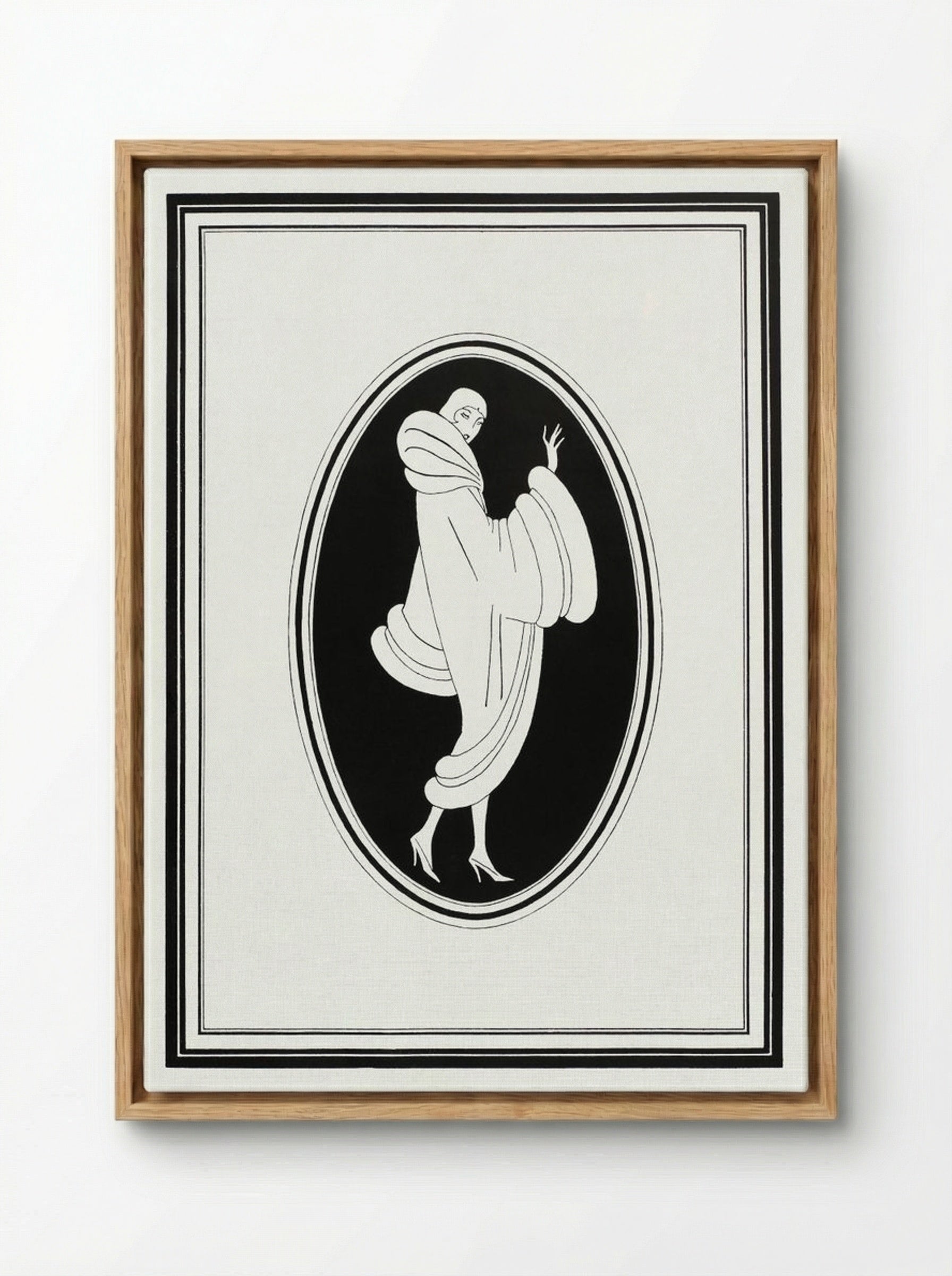 Advertisement for Brandt's Fur Coat - Fine Art Print - Framed Canvas Wood