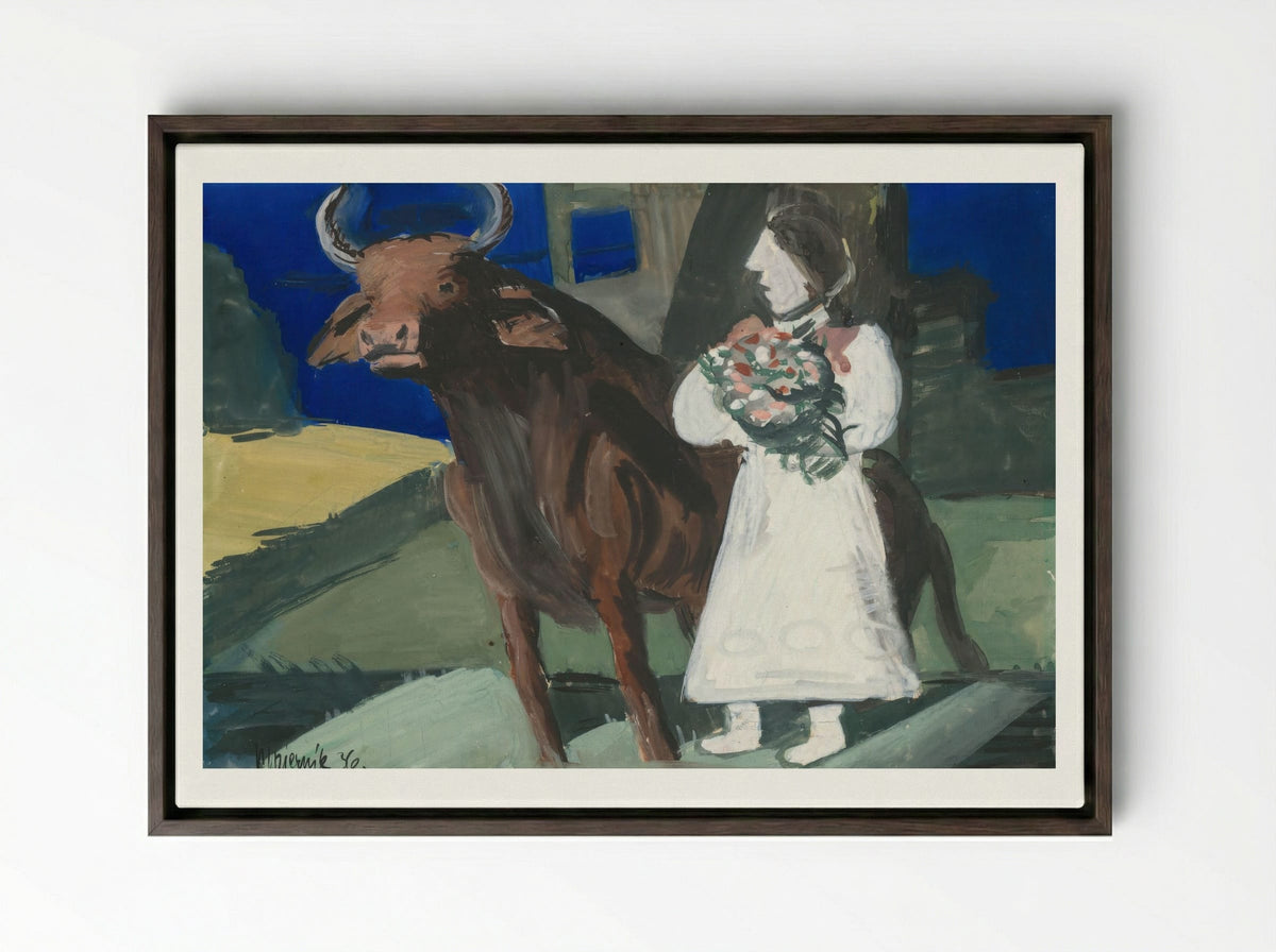 The Bride - Cyprián Majerník - Framed Canvas Dark Wood