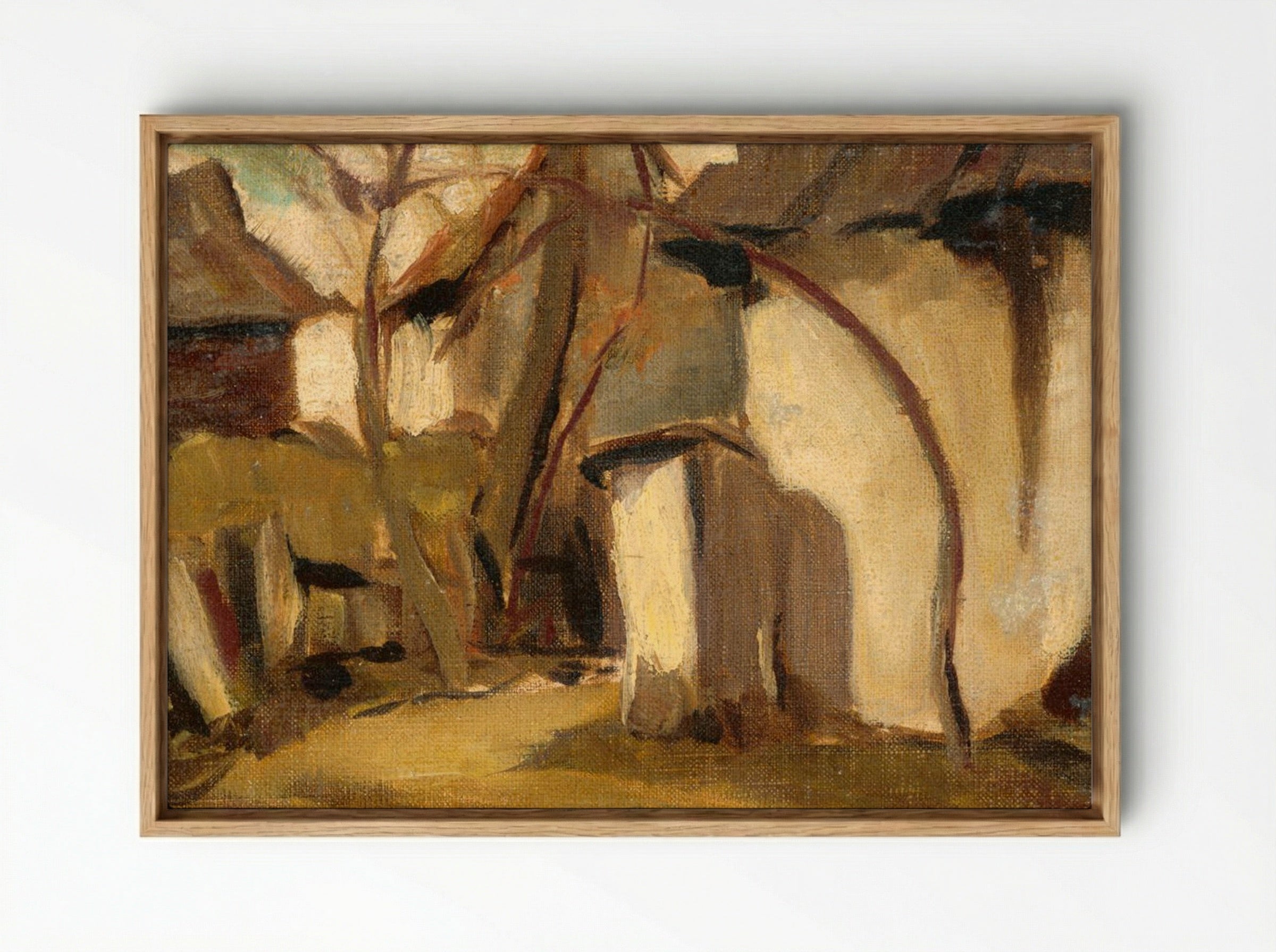 Village Yard - Zolo Palugyay - Framed Canvas Wood