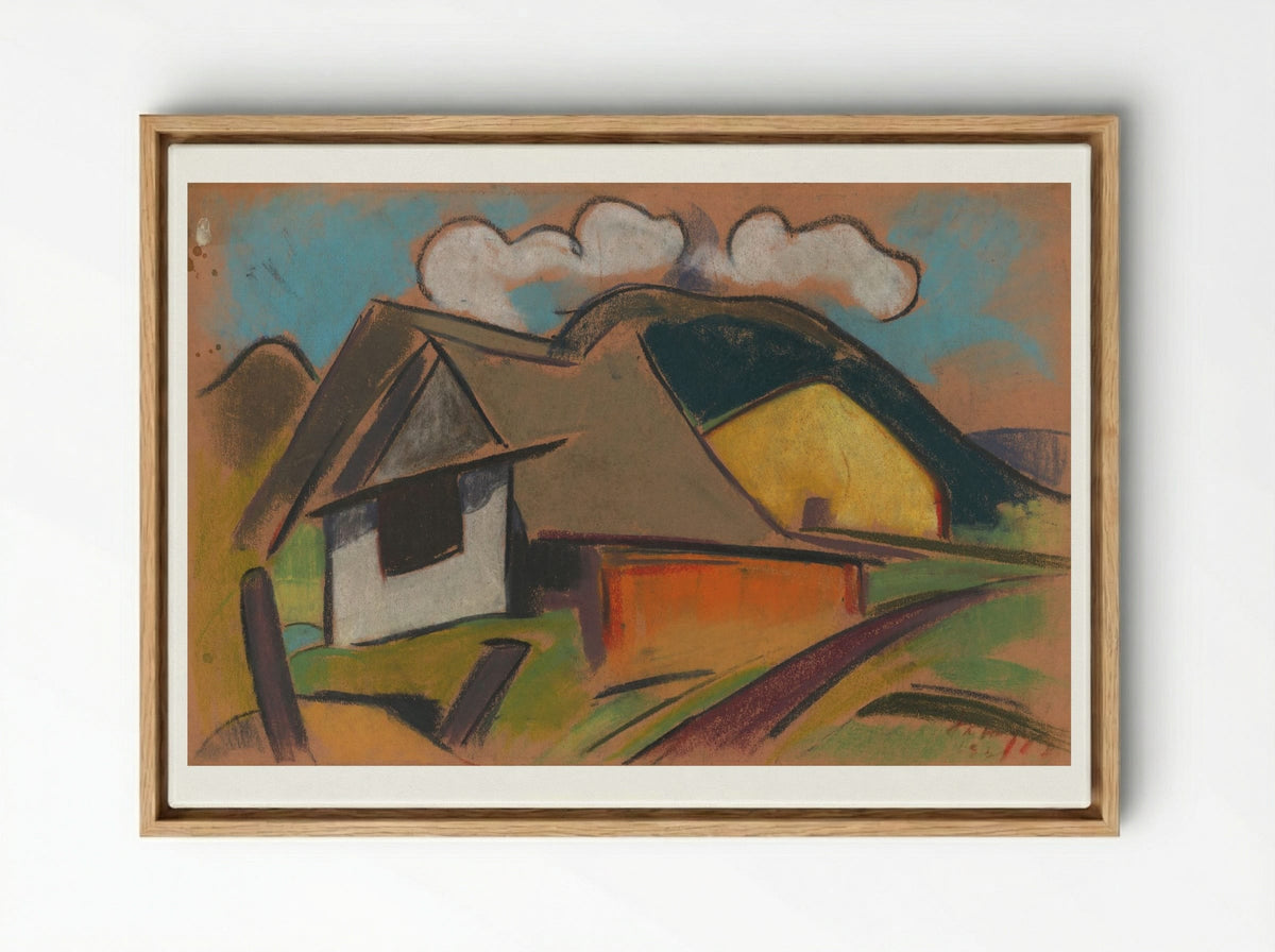 Cottages in the Mountains - Zolo Palugyay - Framed Canvas Wood