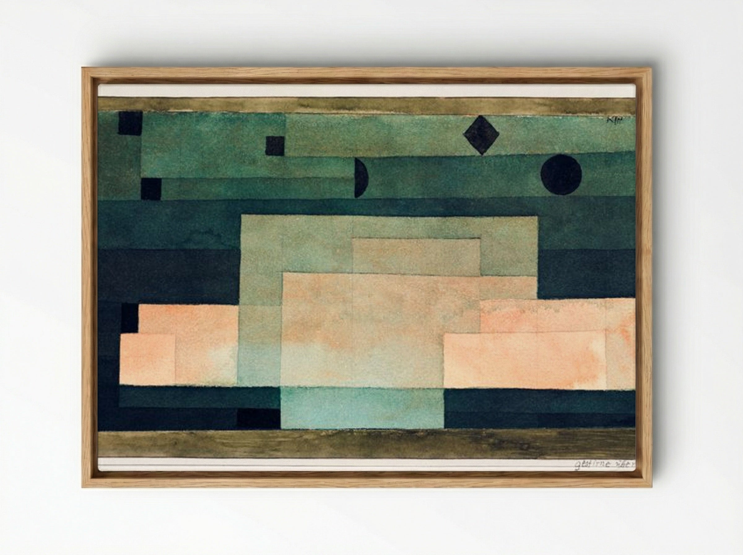 The Firmament Above the Temple - Paul Klee - Framed Canvas Wood