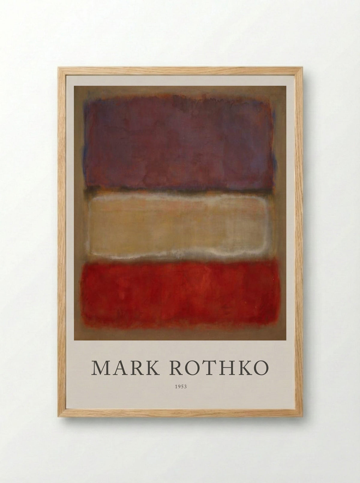 Untitled (Three Rectangles, Colour Field Painting) - Mark Rothko - Framed Print Wood