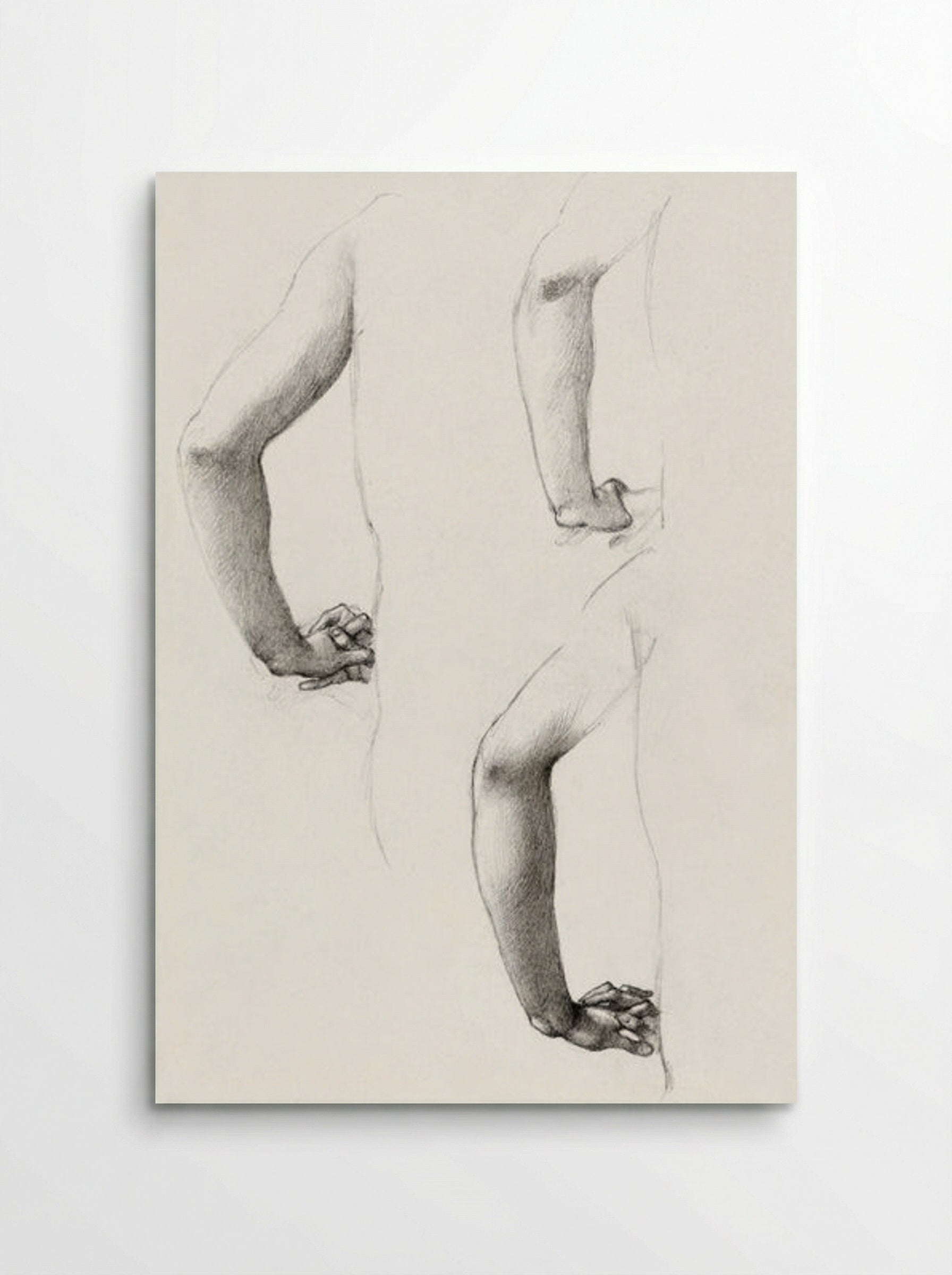 Studies of an Arm and Hands - Edward Burne-Jones - Poster