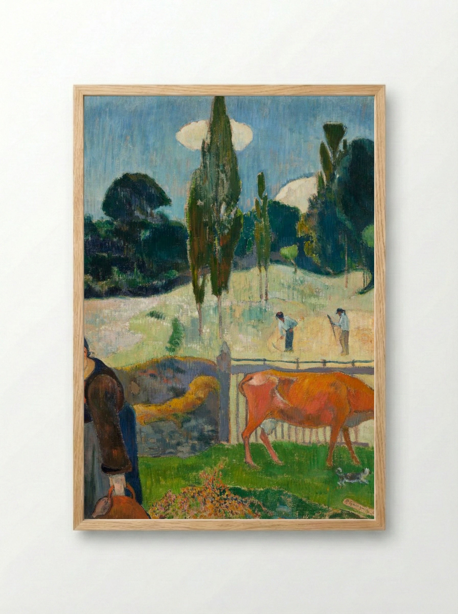 The Red Cow - Paul Gauguin - Framed Print Wood