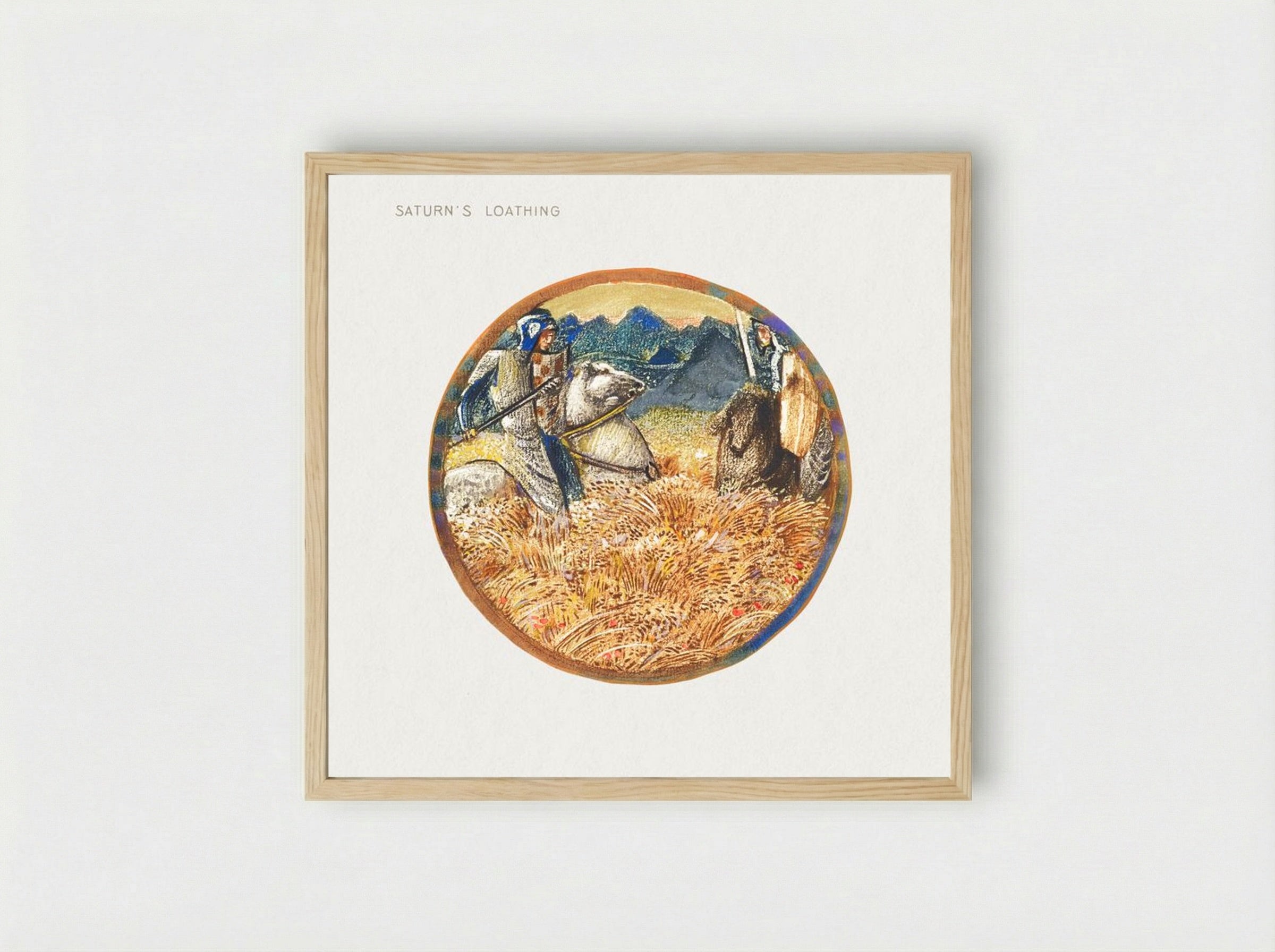 Saturn's Loathing, from The Flower Book - Edward Burne-Jones - Framed Print Wood