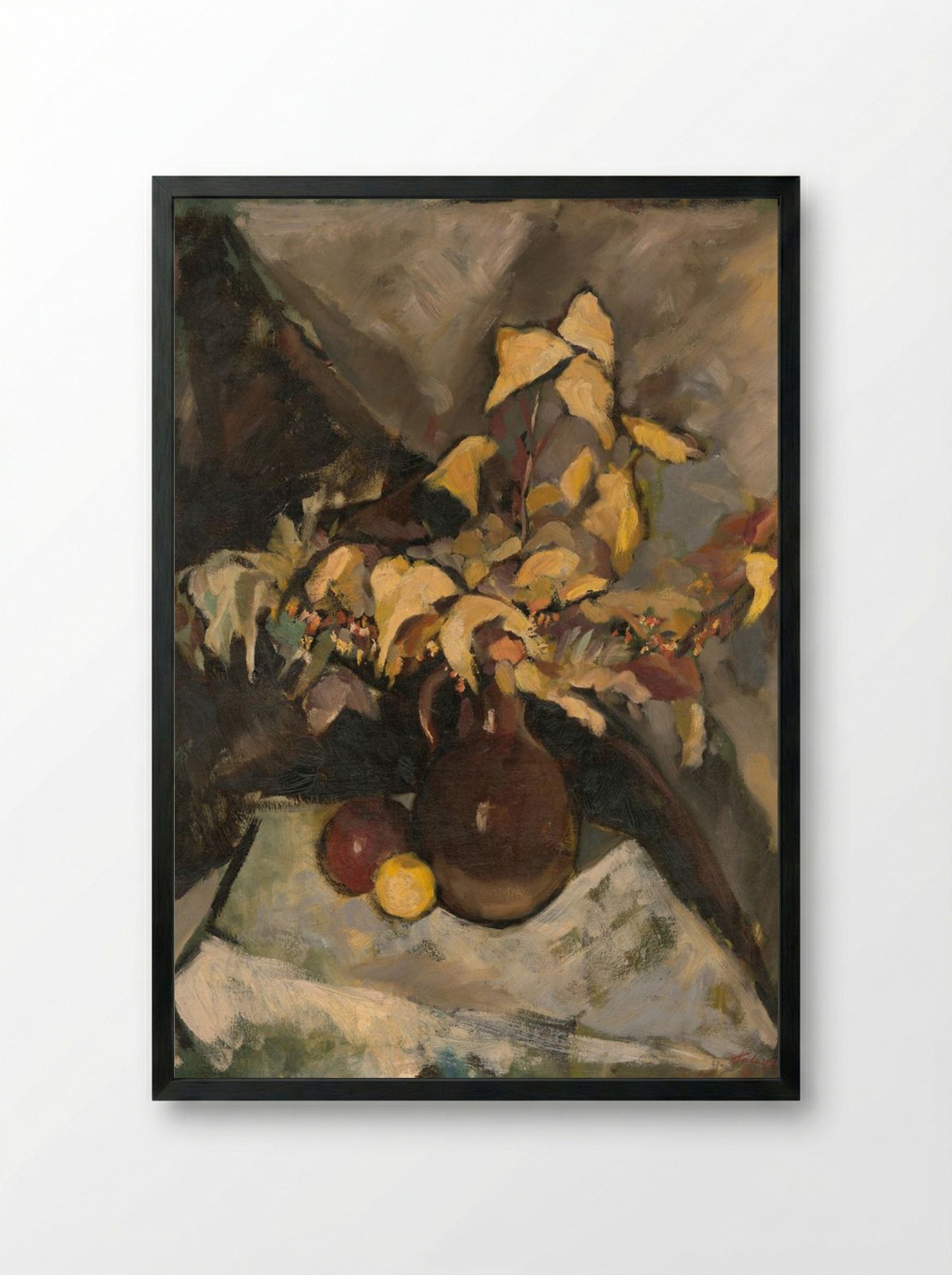 Autumn Still Life - Zolo Palugyay - Framed Print Black