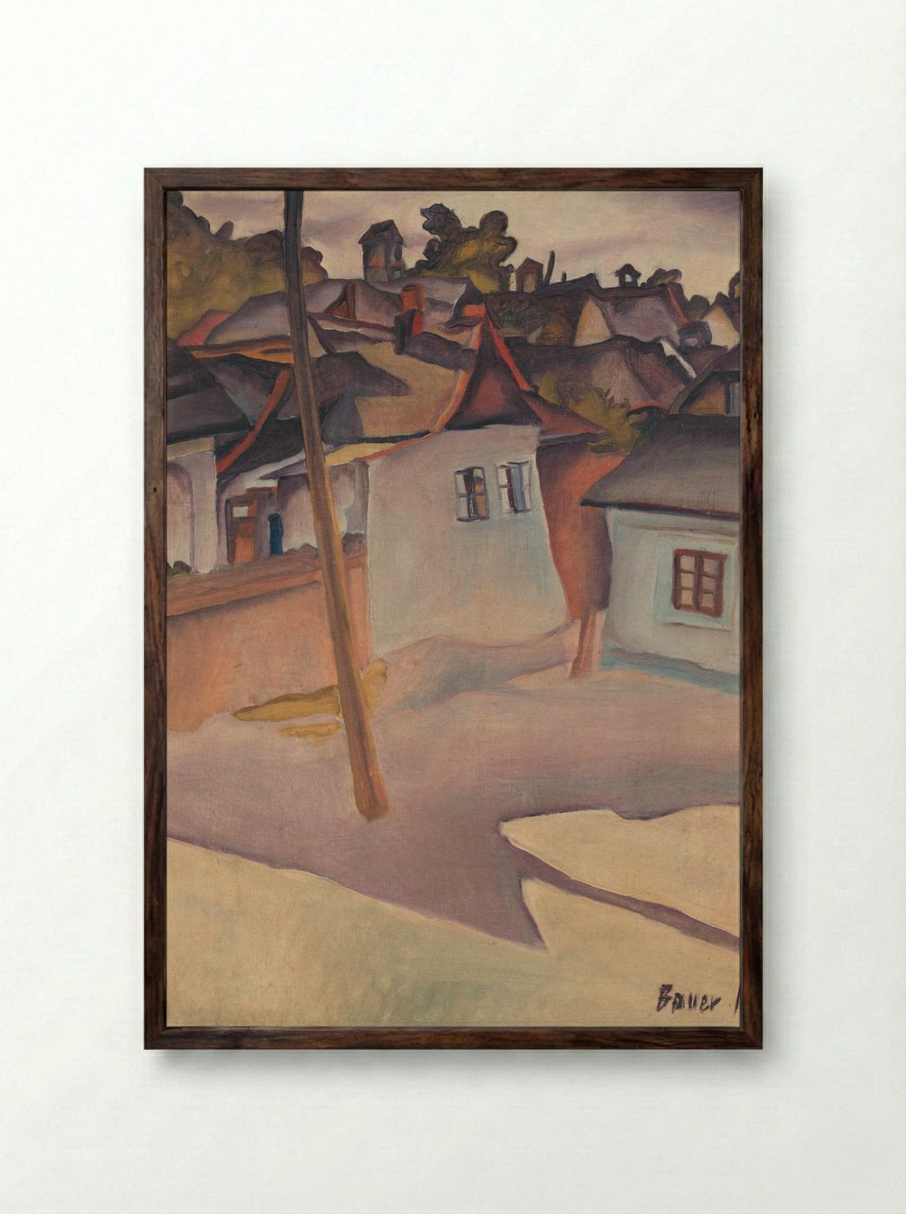 Gypsy Camp - Konstantin Bauer - Framed Print Dark Wood