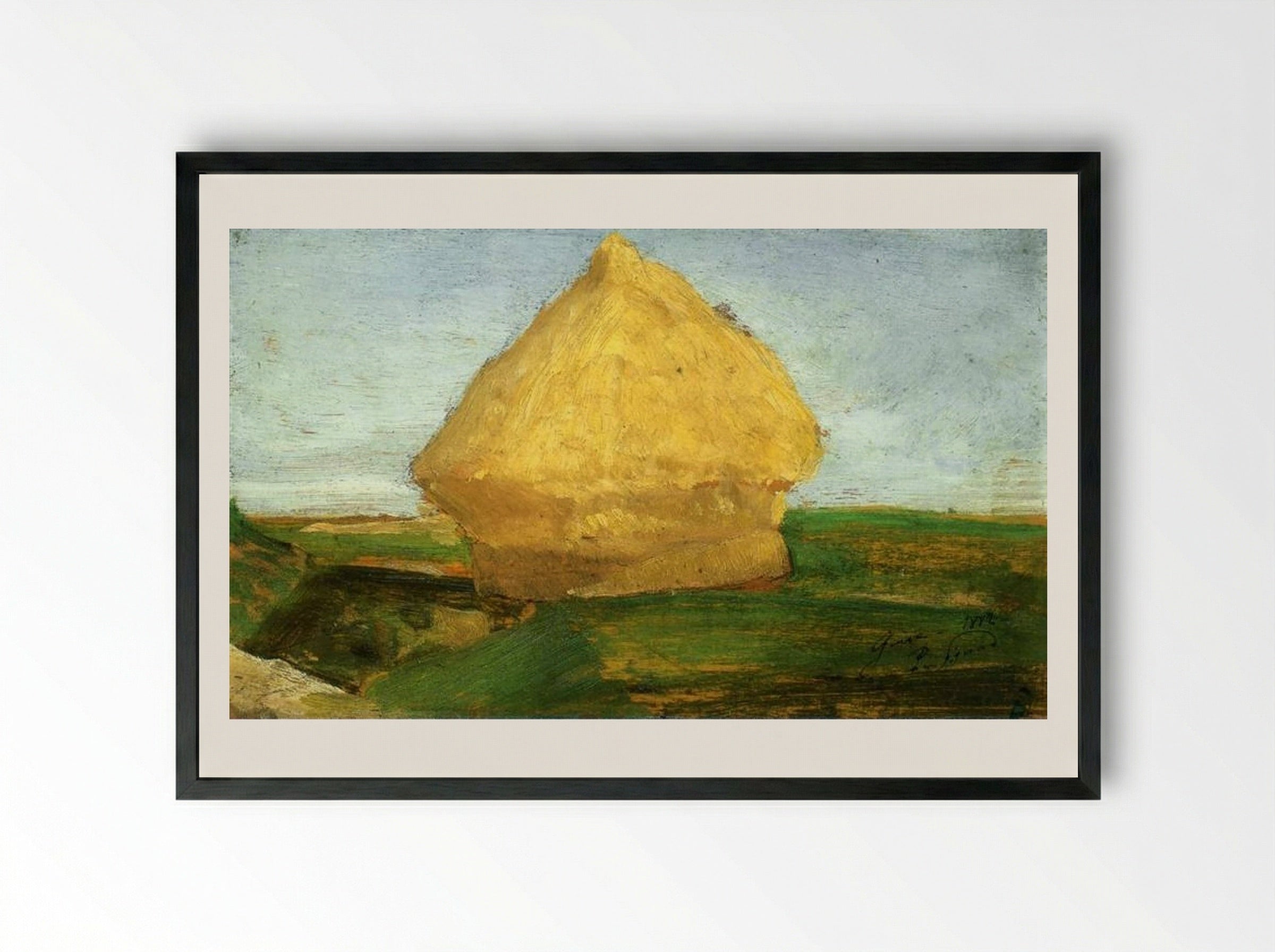 The Haystack - Paul Signac - Framed Print Black