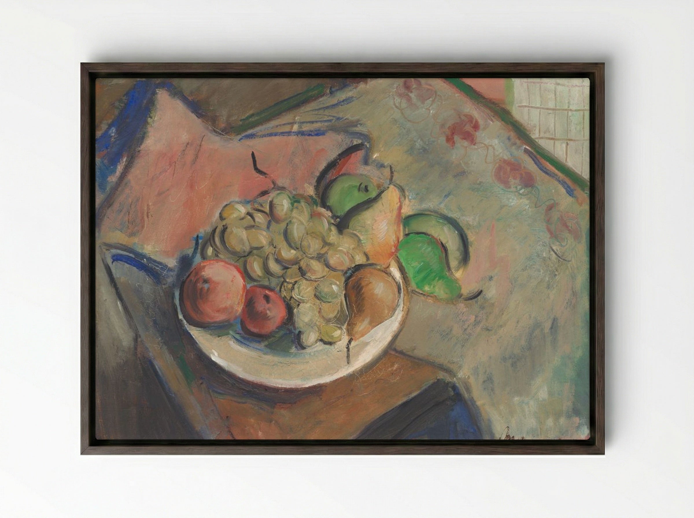 Still Life with Fruit - Cyprián Majerník - Framed Canvas Dark Wood
