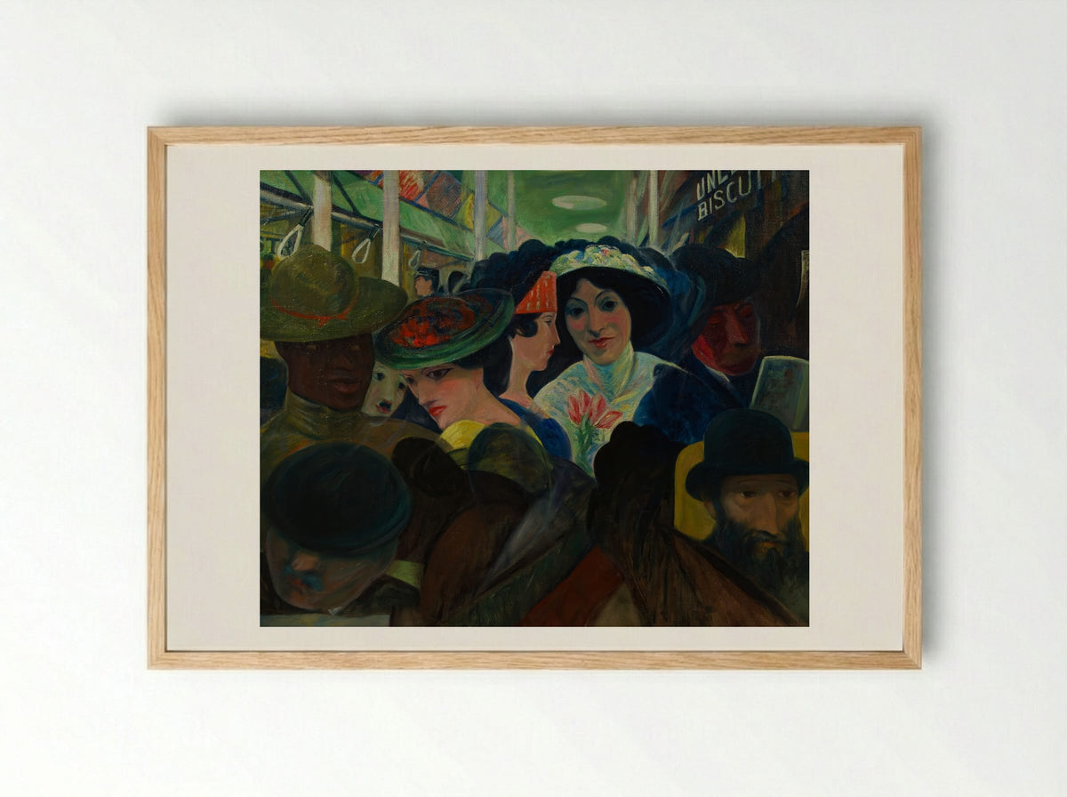 The Subway - Max Weber - Framed Print Wood