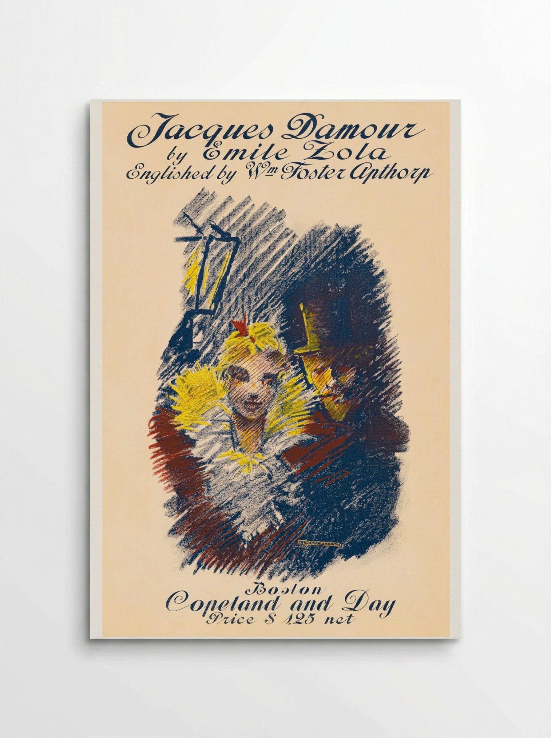 Jacques Damour by Emile Zola - Ethel Reed - Poster