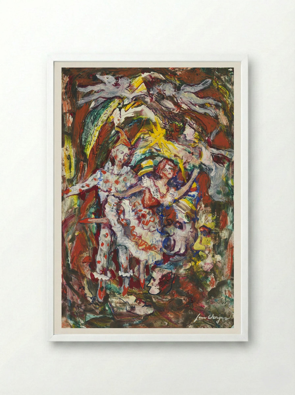 Sketch for Petrouchka by Stravinsky - Léon Wengier - Framed Print White