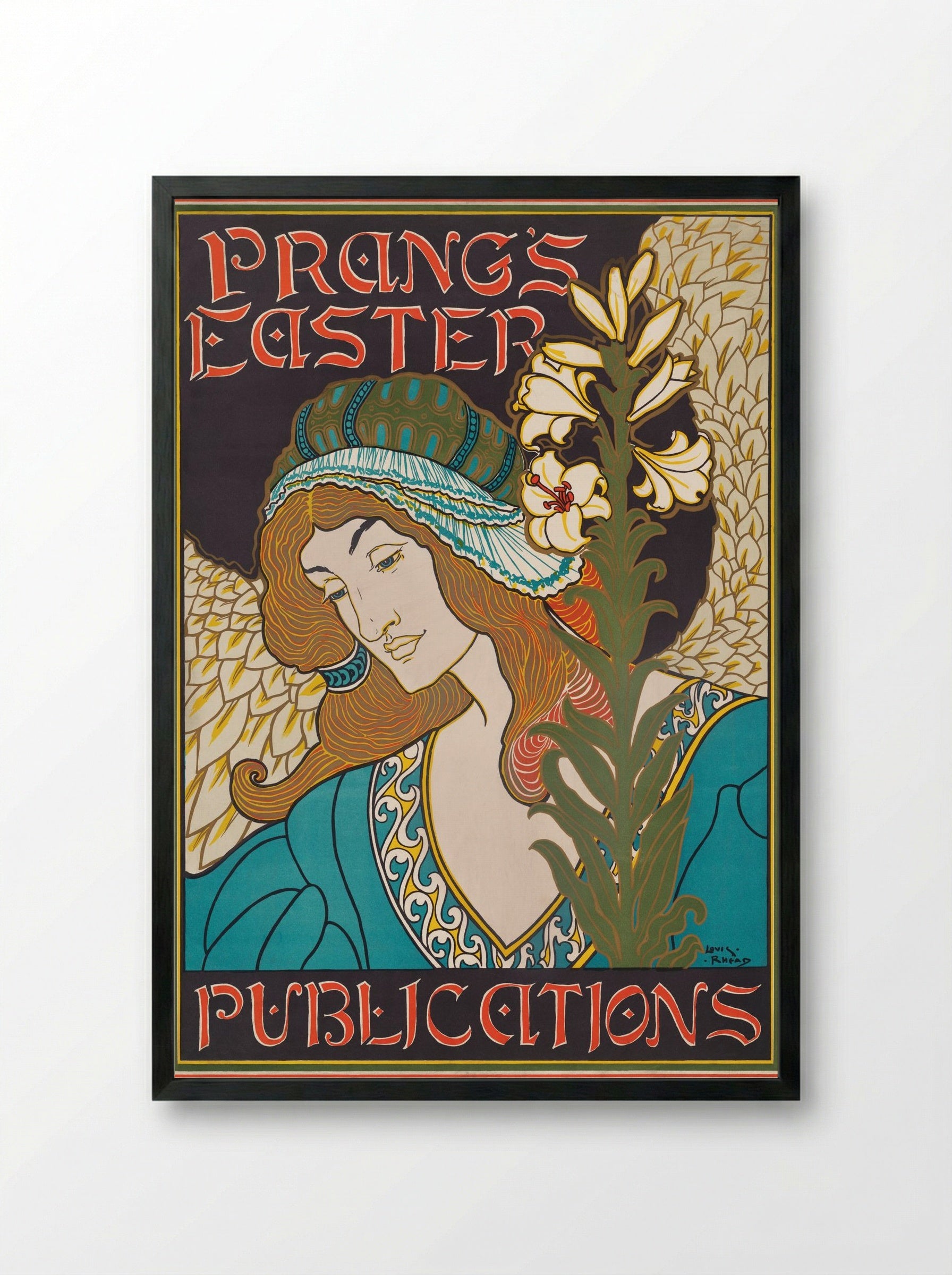 Prang's Easter Publications - Louis Rhead - Framed Print Black