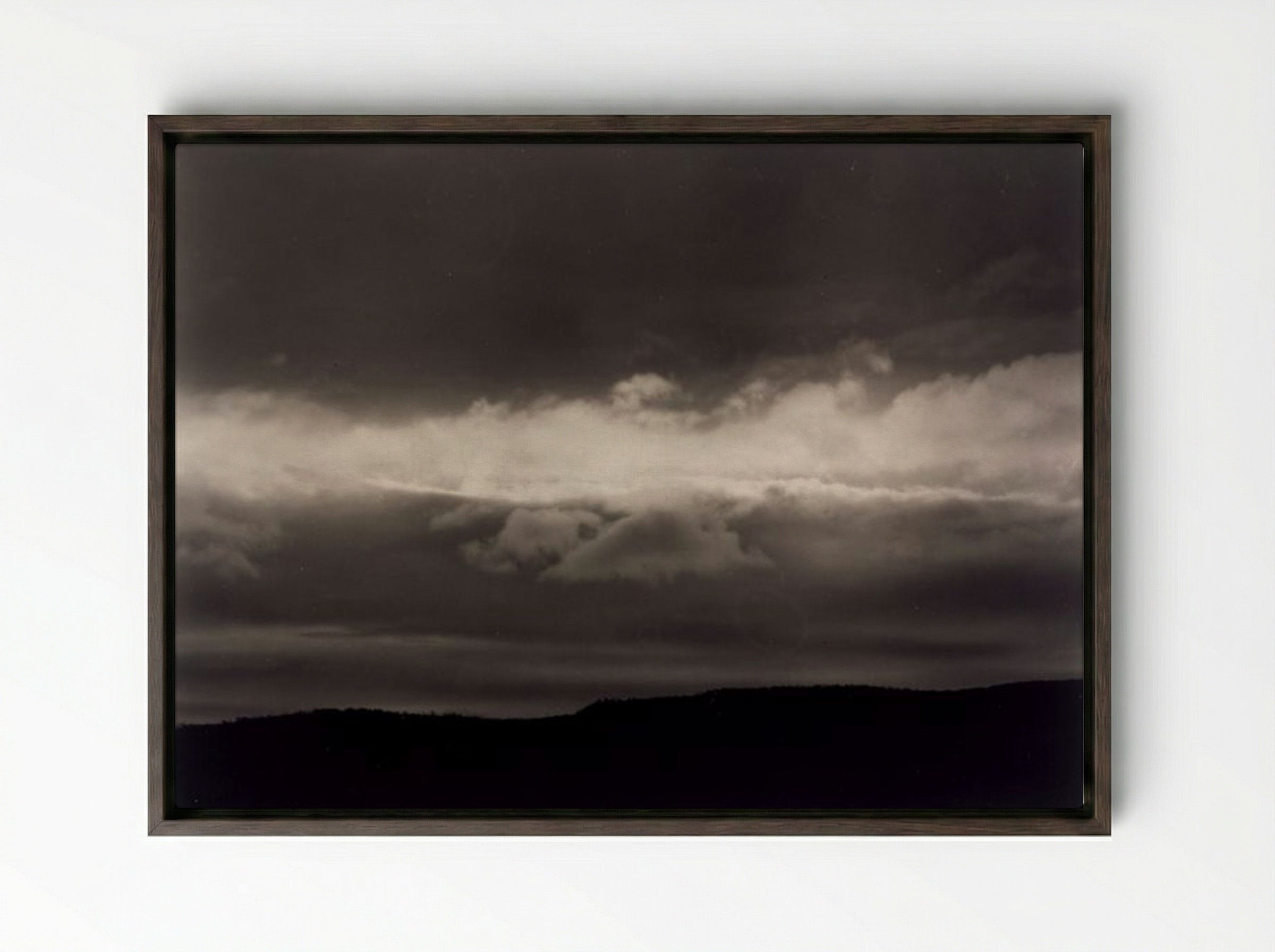 Lake George - Alfred Stieglitz - Framed Canvas Dark Wood