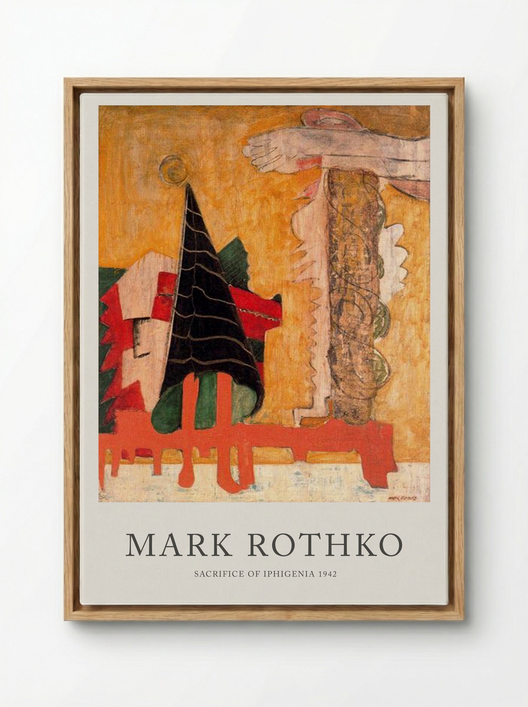 Sacrifice of Iphigenia - Mark Rothko - Framed Canvas Wood