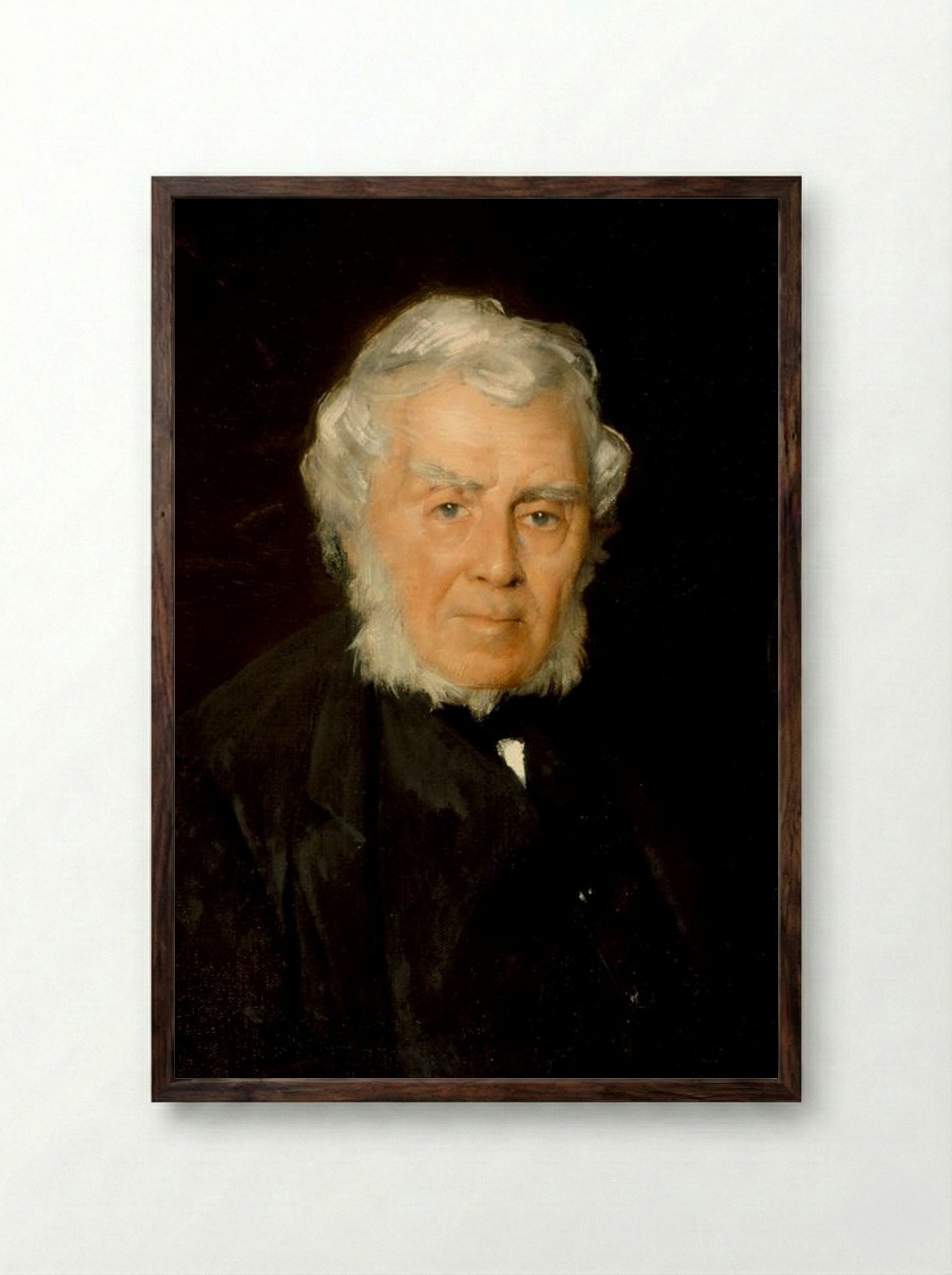 Portrait of Robert Walter Weir - Julian Alden Weir - Framed Print Dark Wood