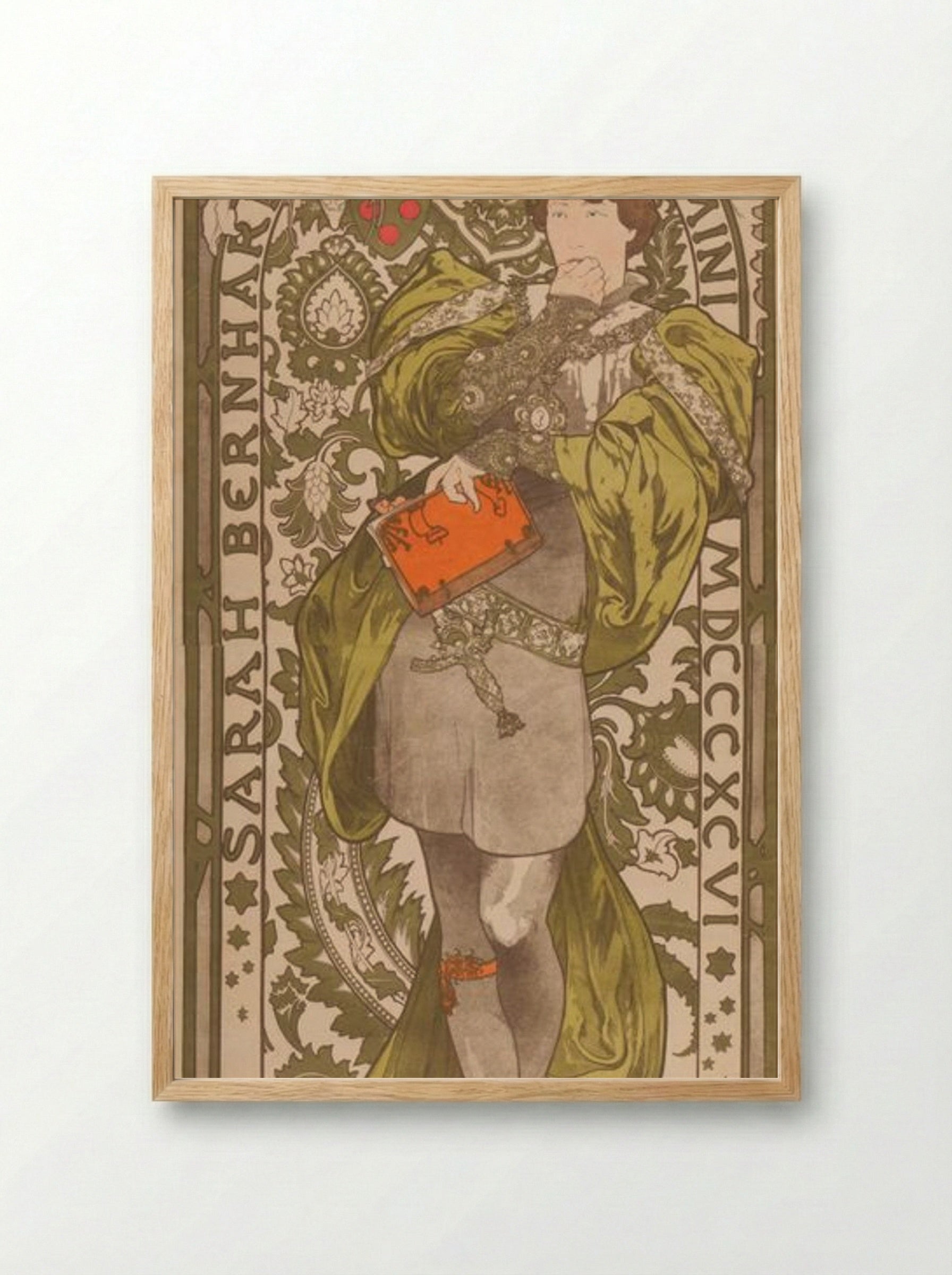 Lorenzaccio - Sarah Bernhardt - Alphonse Mucha - Framed Print Wood