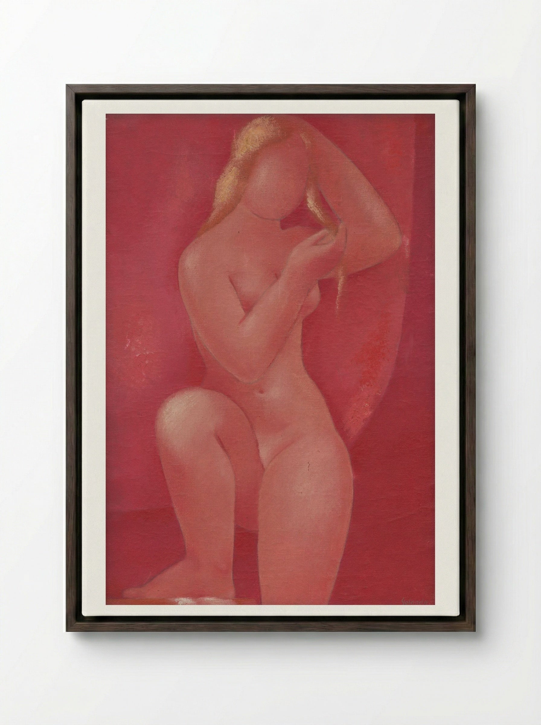 After a Bath - Mikuláš Galanda - Framed Canvas Dark Wood