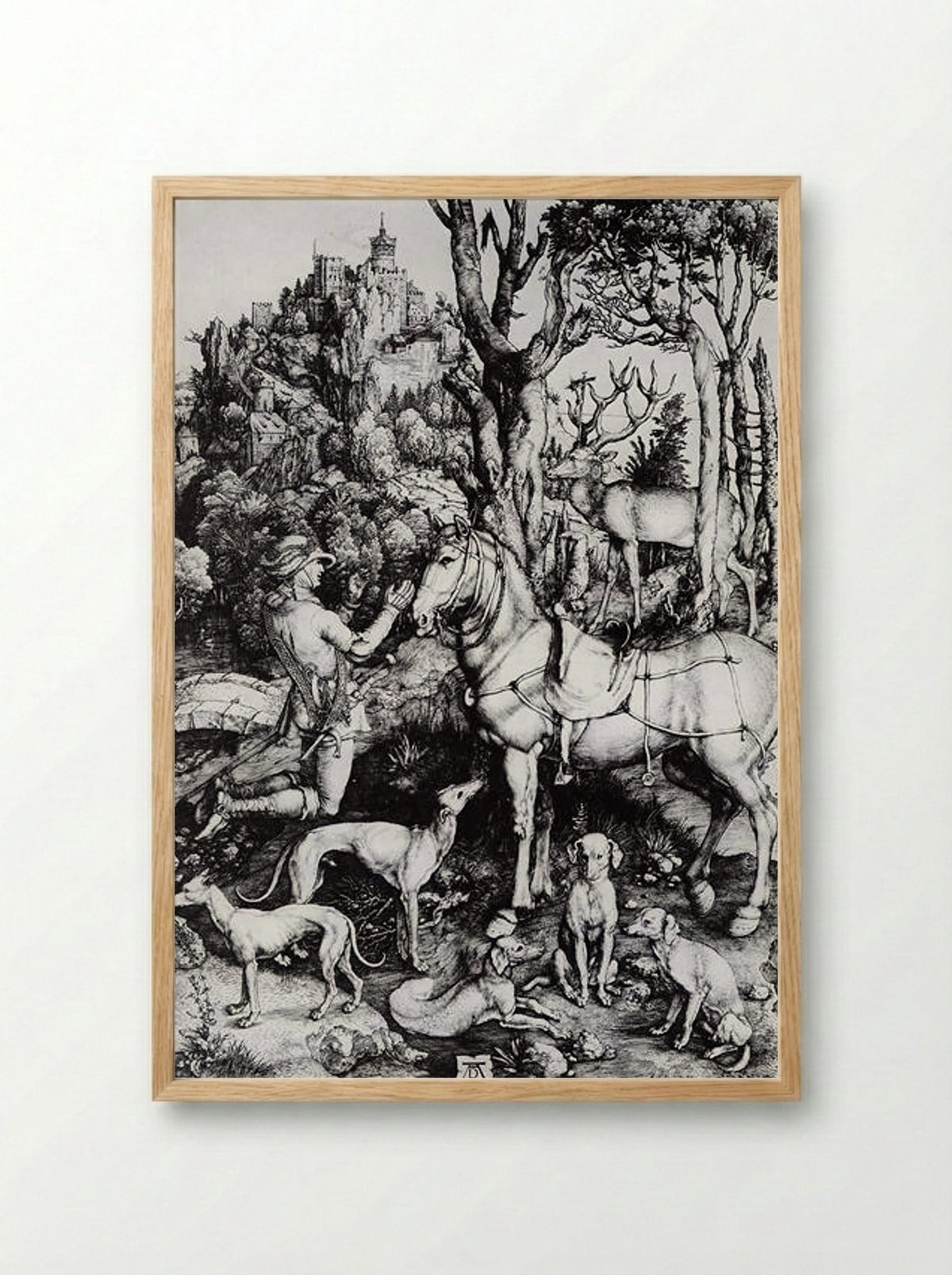 Saint Eustace - Albrecht Dürer - Framed Print Wood