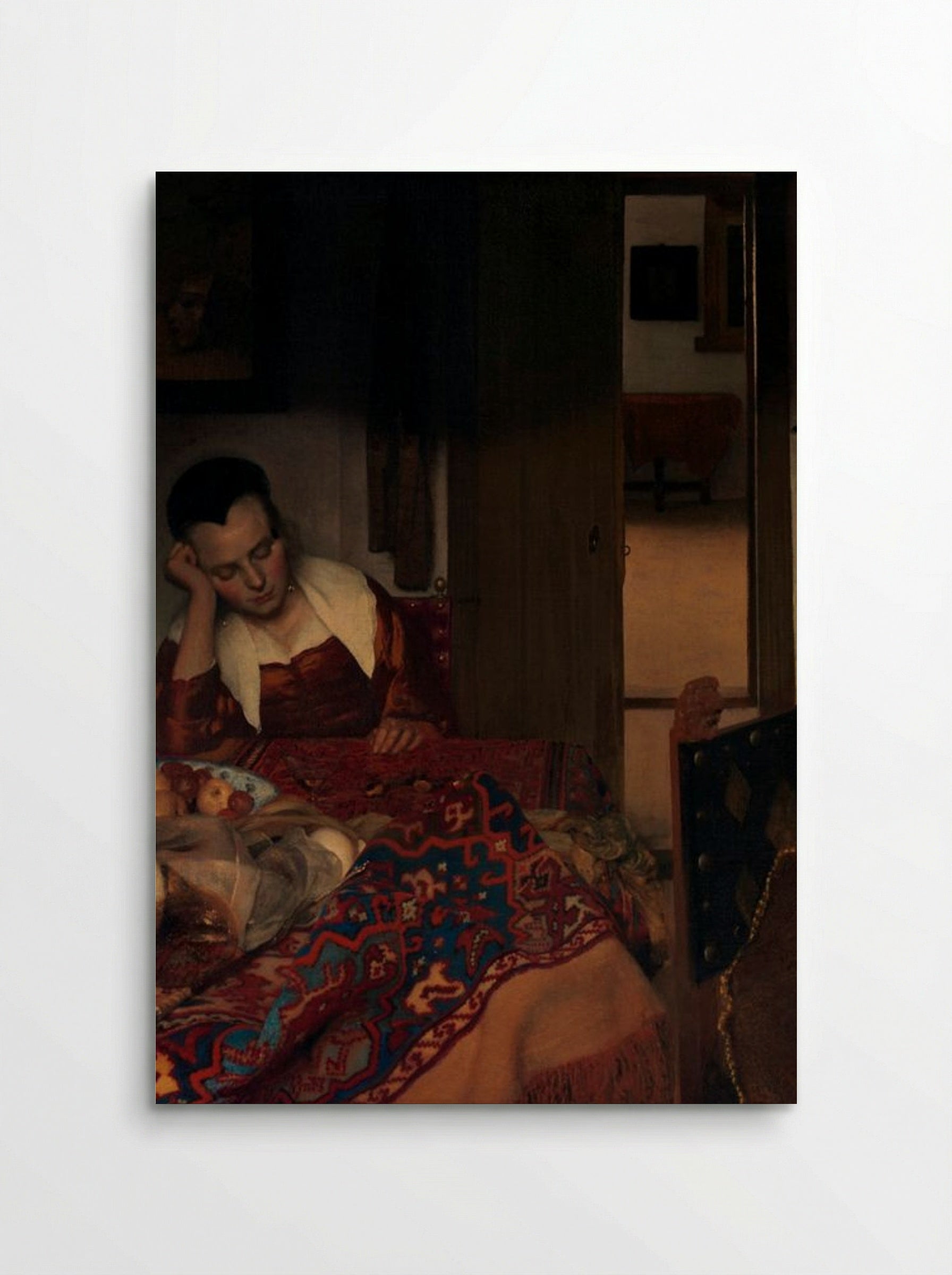 A Maid Asleep - Johannes Vermeer - Poster