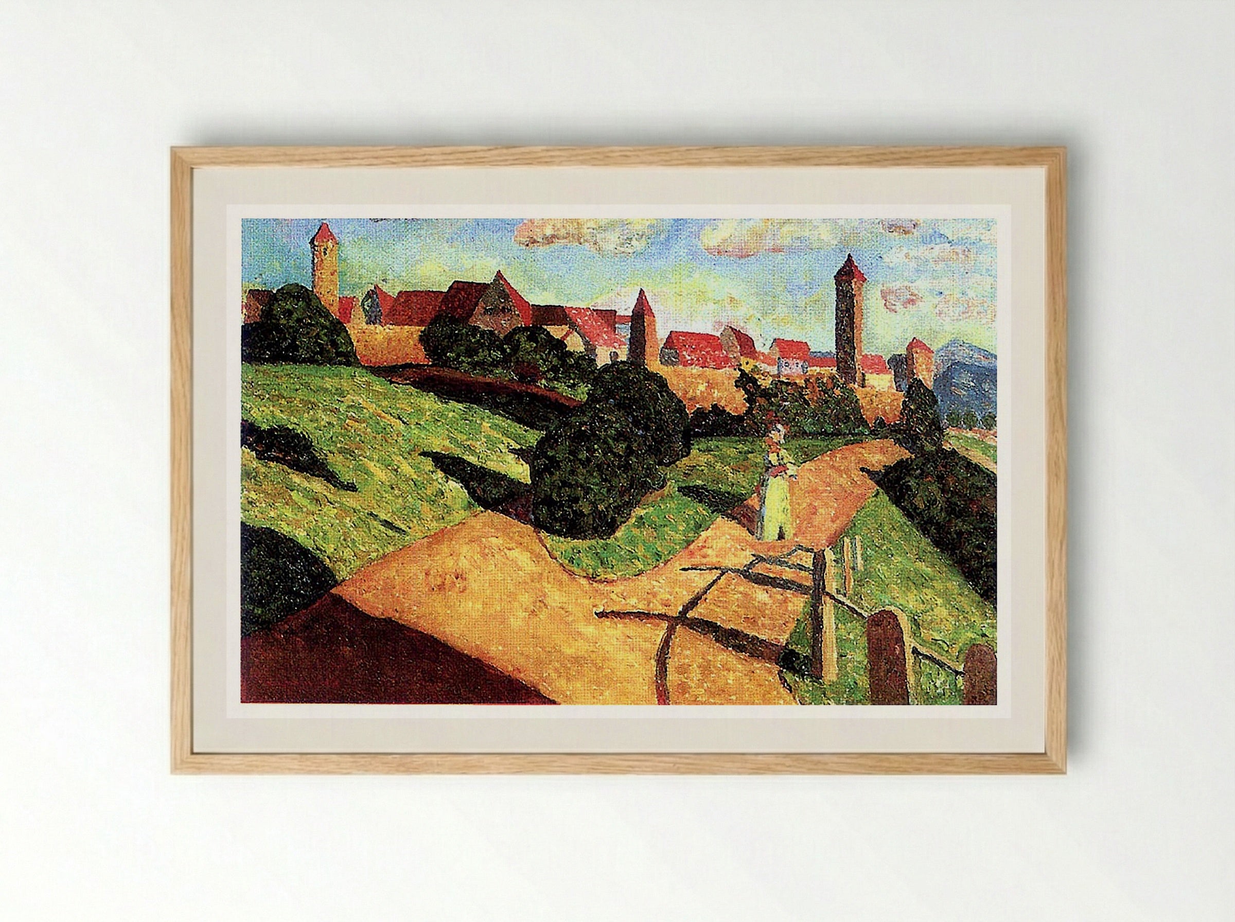 Old Town II - August Macke - Framed Print Wood