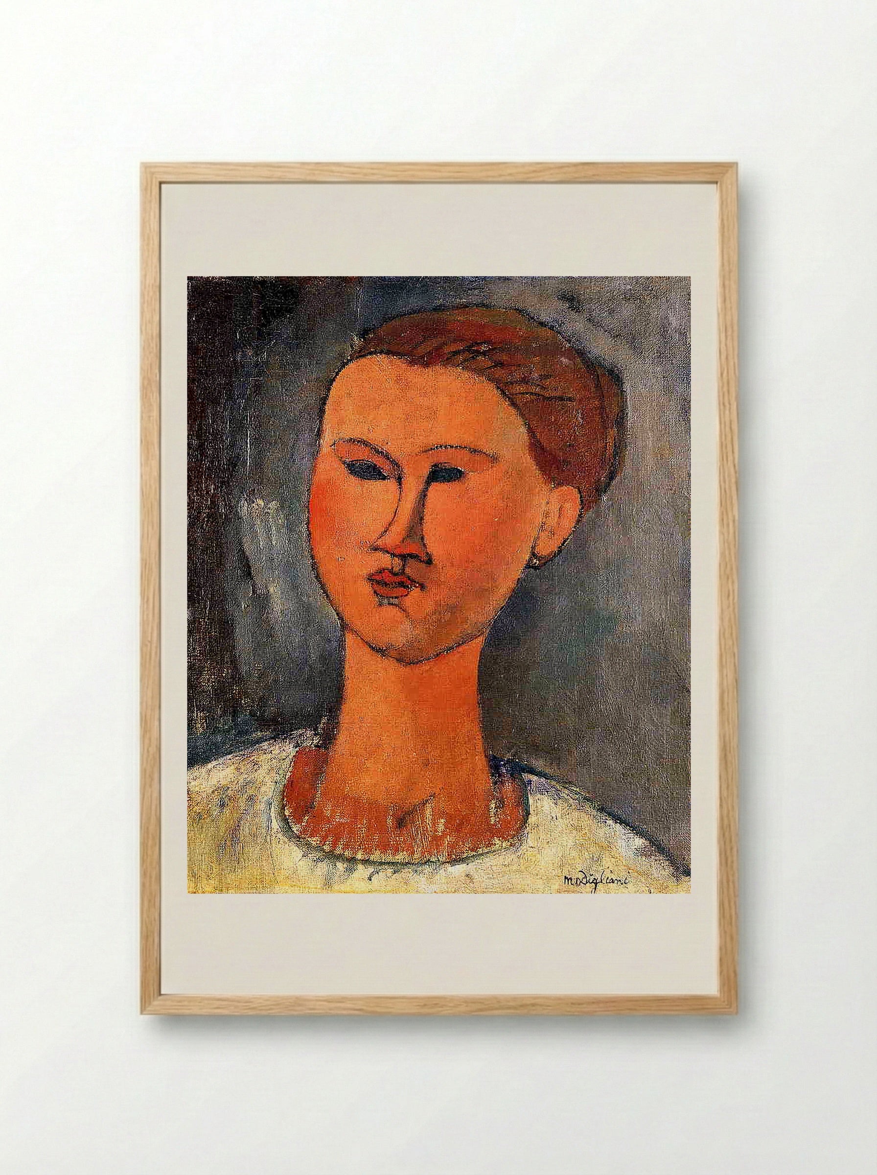 Woman's Head - Amedeo Modigliani - Framed Print Wood