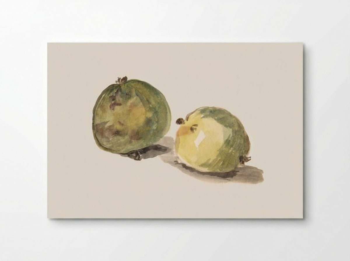 A Letter to Eugène Maus, Decorated with Two Apples - Édouard Manet