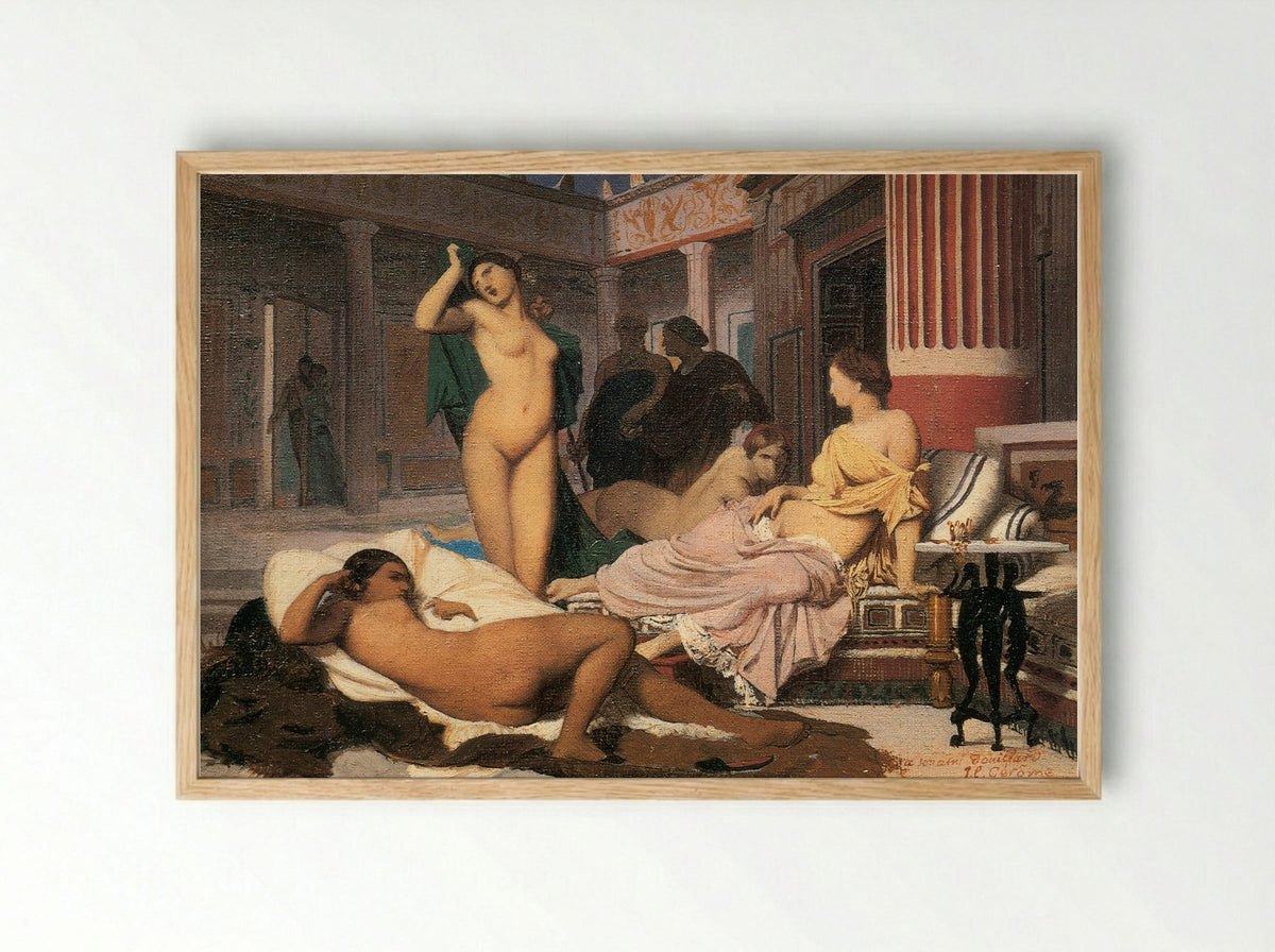 Greek Interior (Gyneceum) - Jean-Léon Gérôme - Framed Print Wood