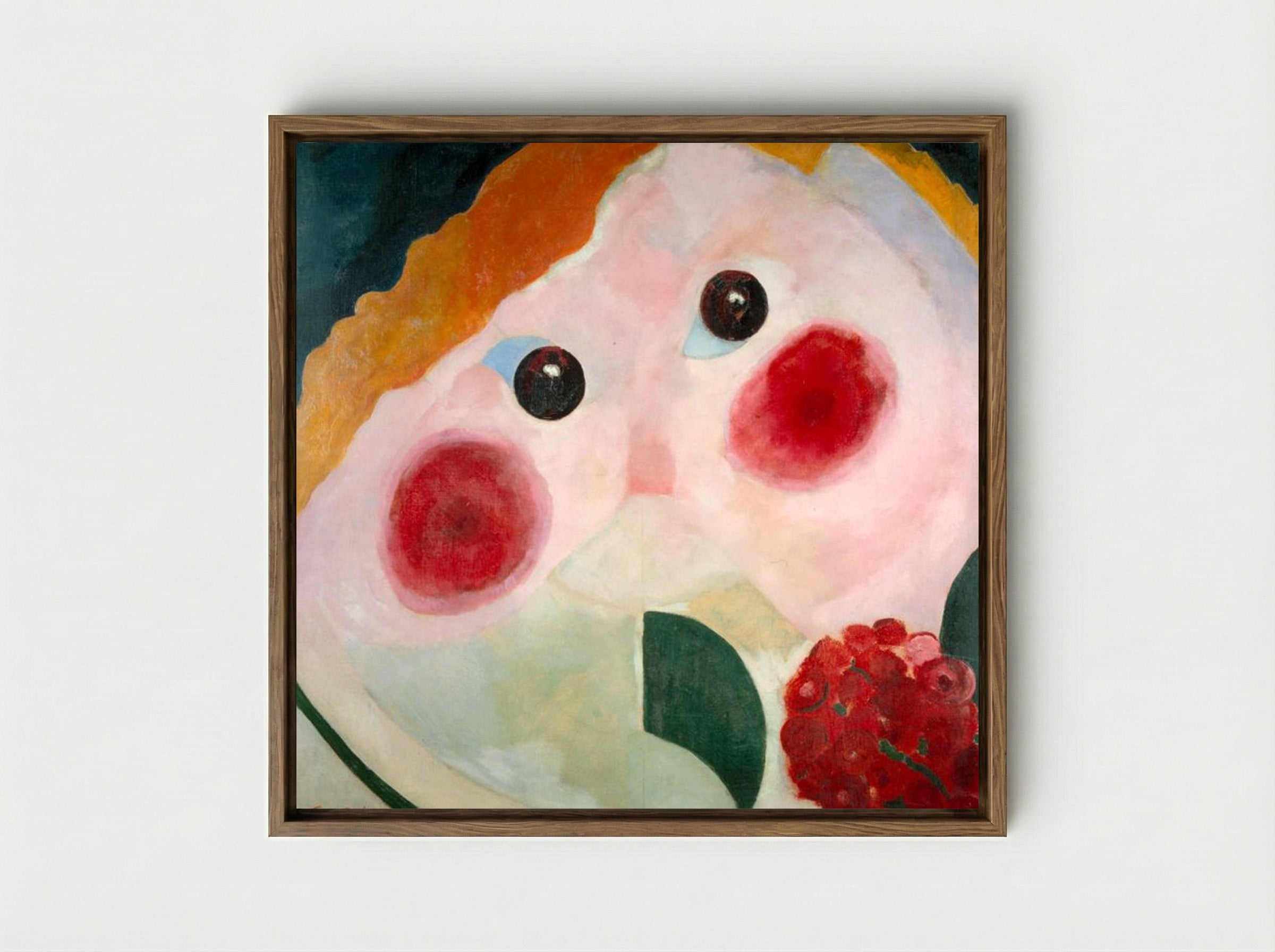 Girl with Ranunculus - Theo van Doesburg - Framed Canvas Wood