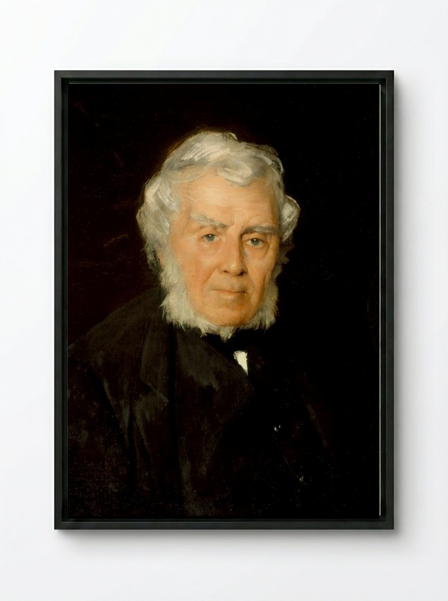 Portrait of Robert Walter Weir - Julian Alden Weir - Framed Canvas Black